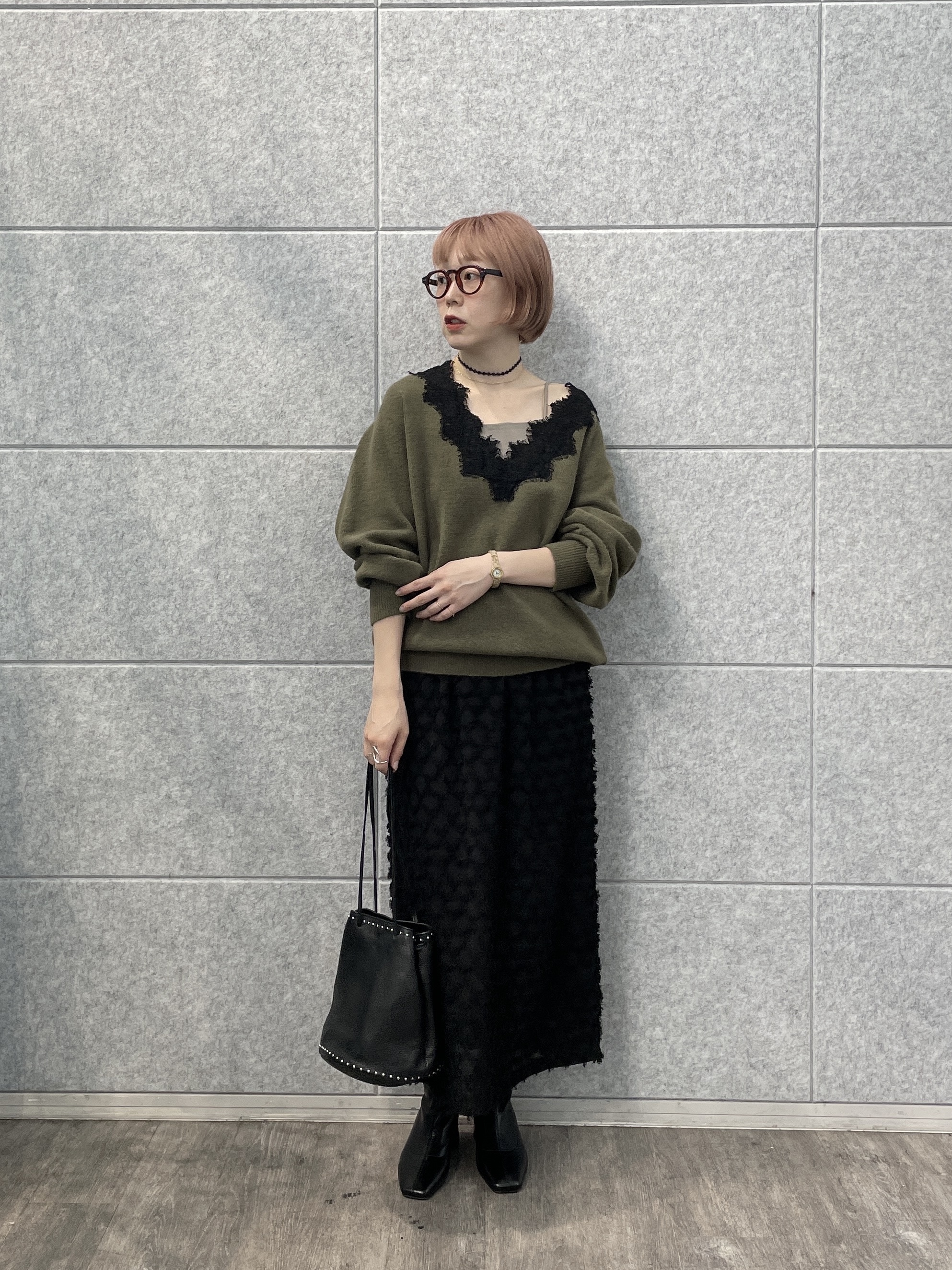 mikuさんの「INDIVI｜シアージャガードスカート」を使ったコーディネート
