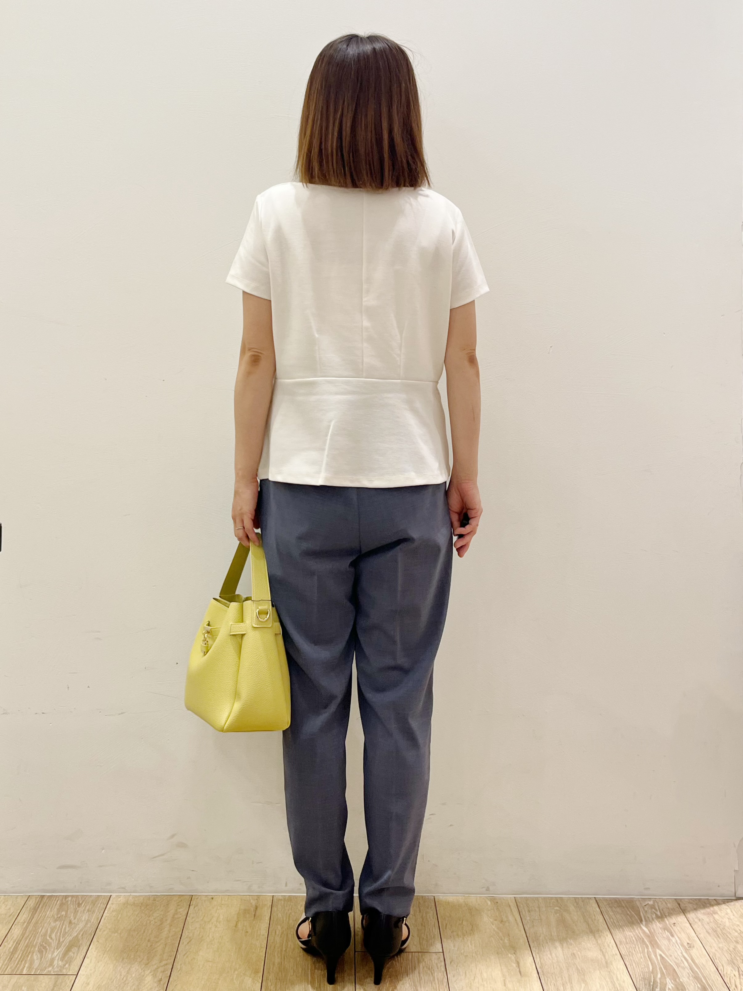 kcさんの「OPAQUE.CLIP｜【接触冷感／UVケア】スクエアネックリボントップス《洗濯機OK》」を使ったコーディネート