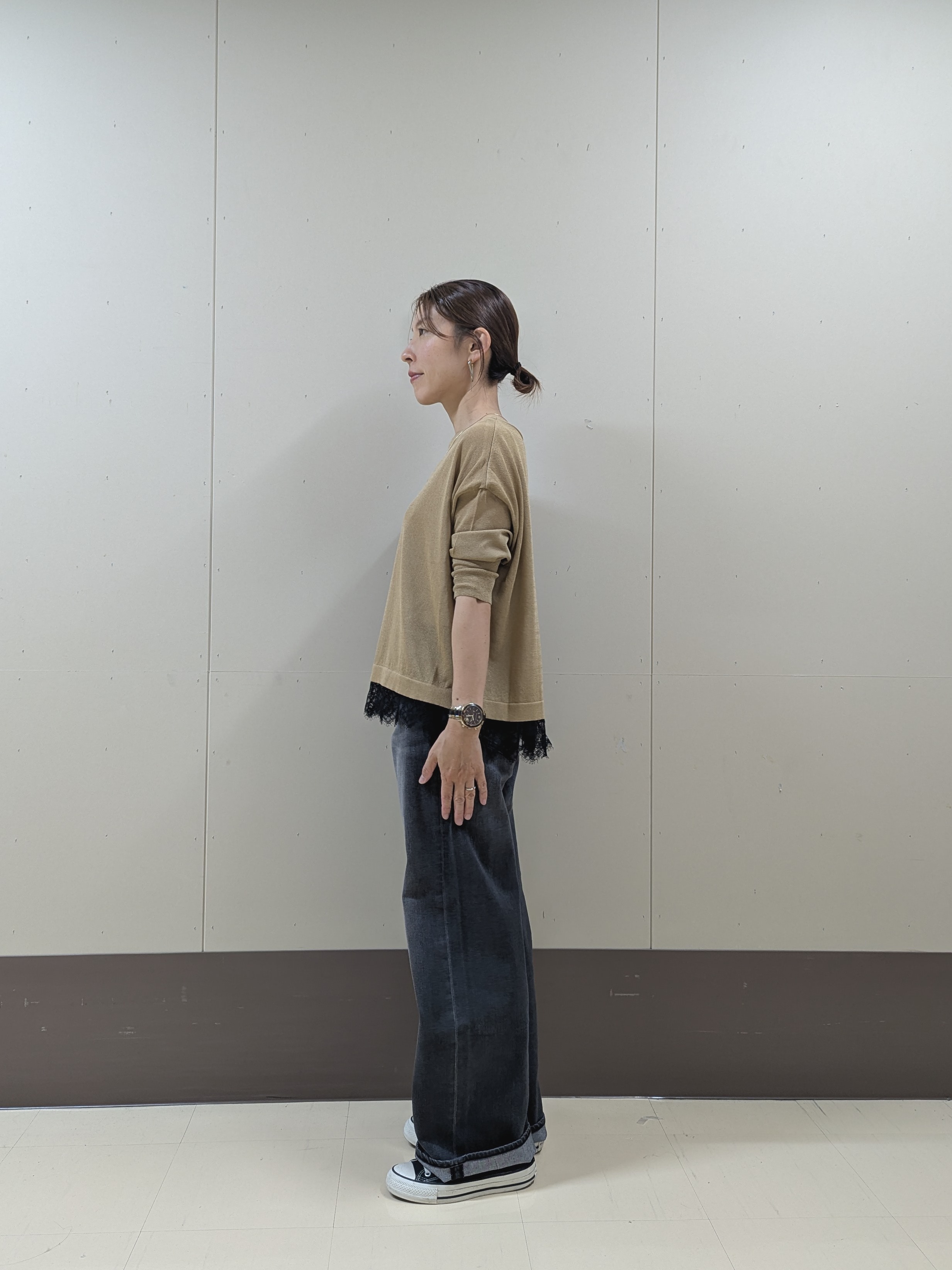 sachiさんの「UNTITLED｜レースドッキングニットプルオーバー」を使ったコーディネート