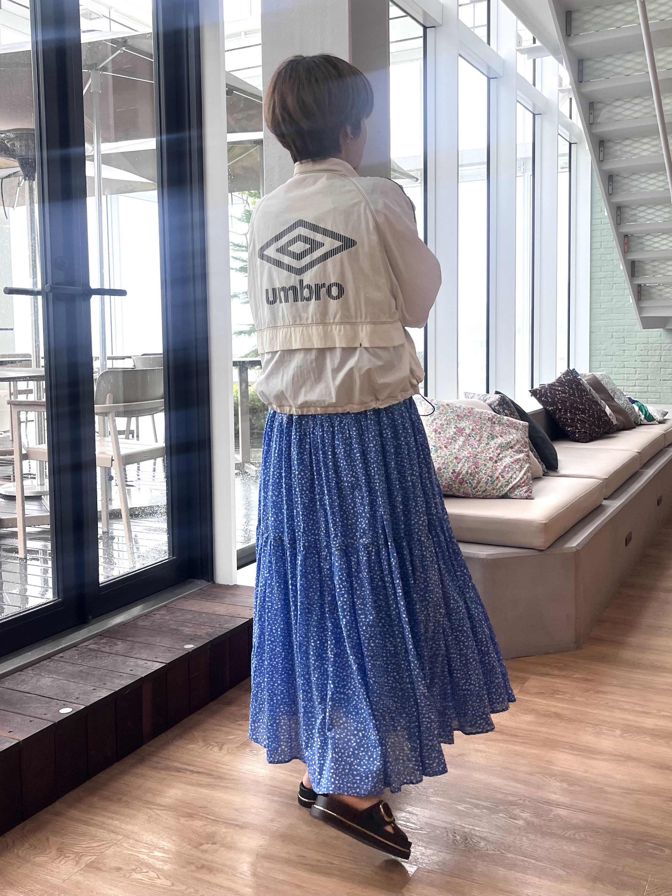Mariko.Sさんの「OPAQUE.CLIP｜◆【umbro／アンブロ】シアーナイロン5分袖ZIPアップブルゾン」を使ったコーディネート