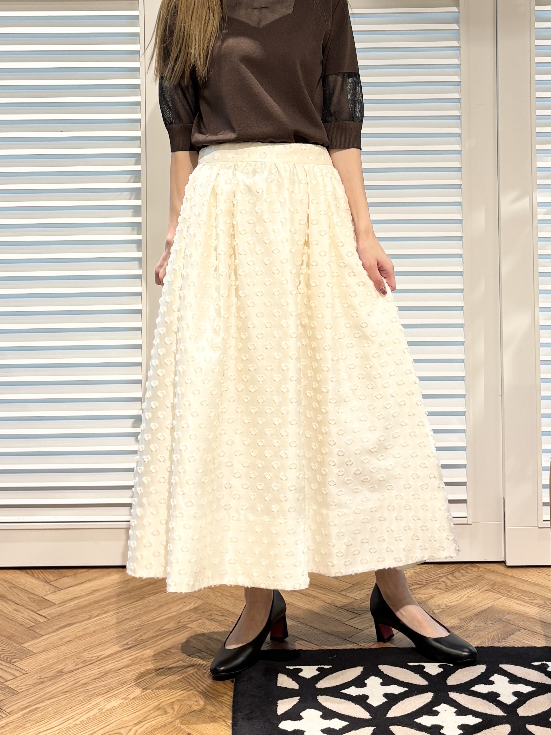 清水夏姫さんの「DRESSTERIOR｜【otonaMUSE5月号掲載】アーチフィットレザーパンプス」を使ったコーディネート