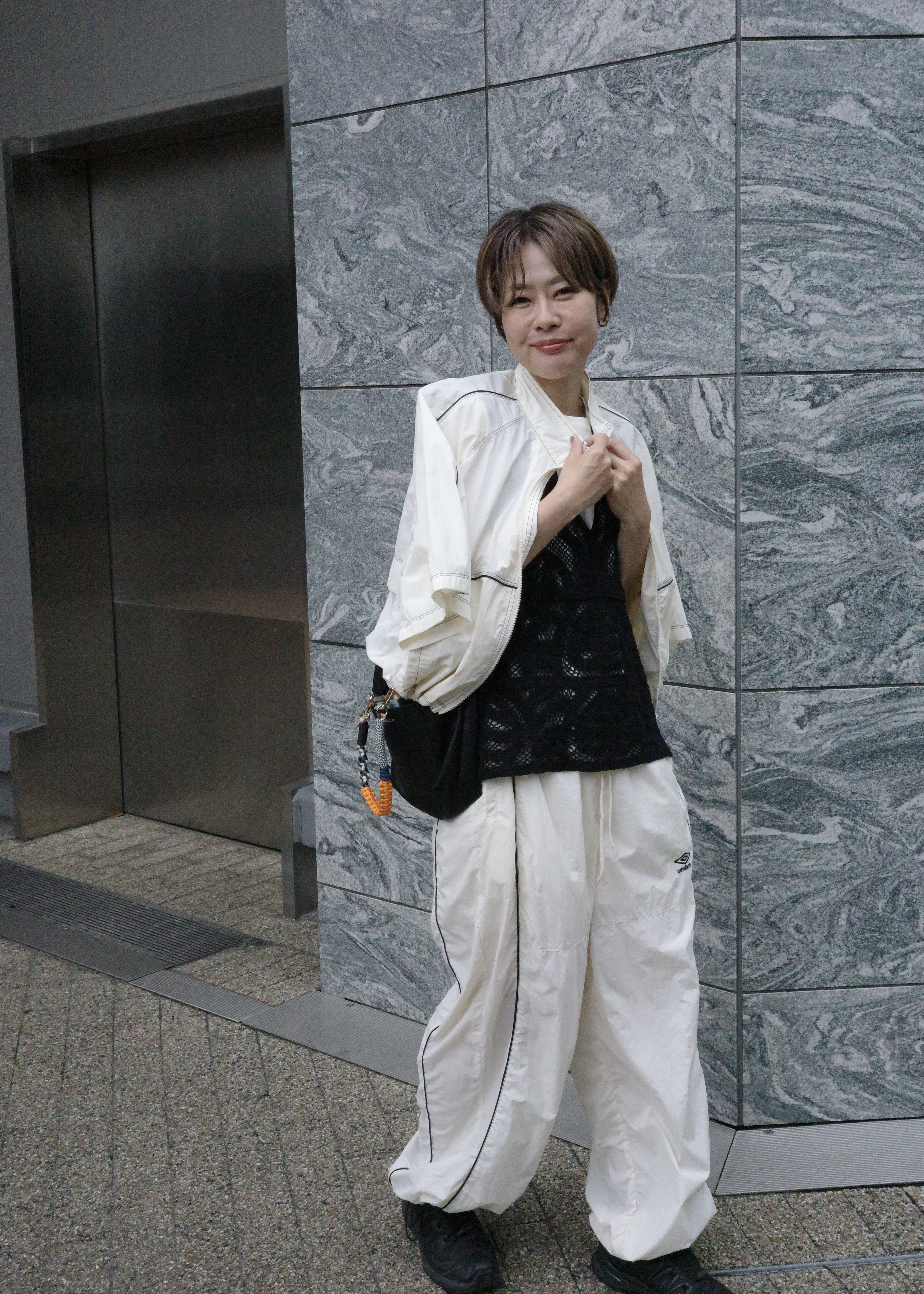 Mariko.Sさんの「OPAQUE.CLIP｜◆【umbro／アンブロ】シアーナイロン5分袖ZIPアップブルゾン」を使ったコーディネート