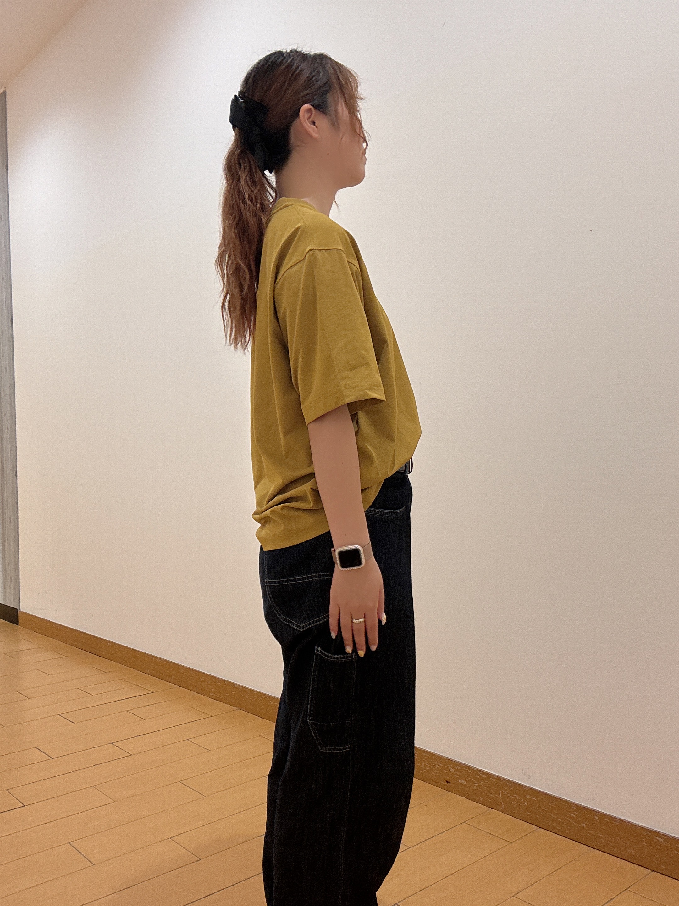 ヒナさんの「TAKEO KIKUCHI｜【汗染み軽減/接触冷感】フェイクレイヤード ワンポイント刺繍Ｔシャツ」を使ったコーディネート