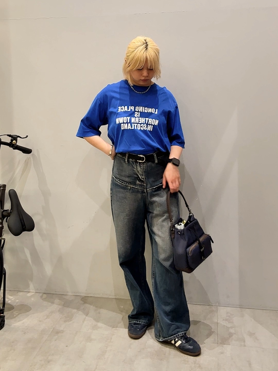 ユウナさんの「TAKEO KIKUCHI｜【BOWLER HAT LABEL】アイスクリアコットン バッククロスピストル 半袖Tシャツ」を使ったコーディネート