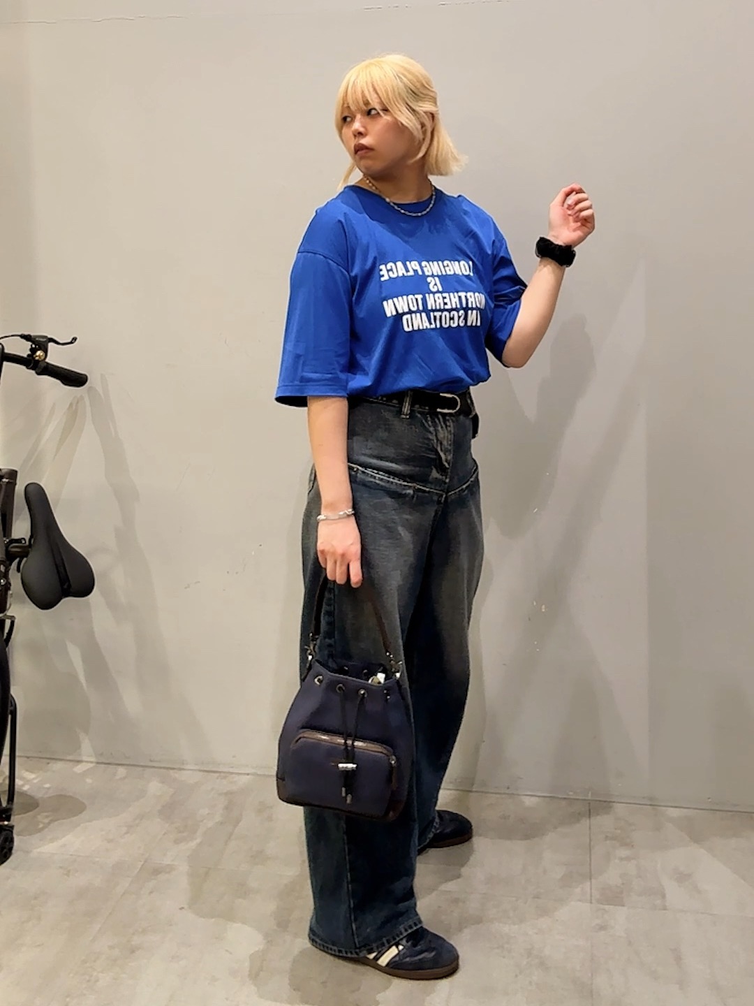 ユウナさんの「TAKEO KIKUCHI｜【BOWLER HAT LABEL】アイスクリアコットン バッククロスピストル 半袖Tシャツ」を使ったコーディネート