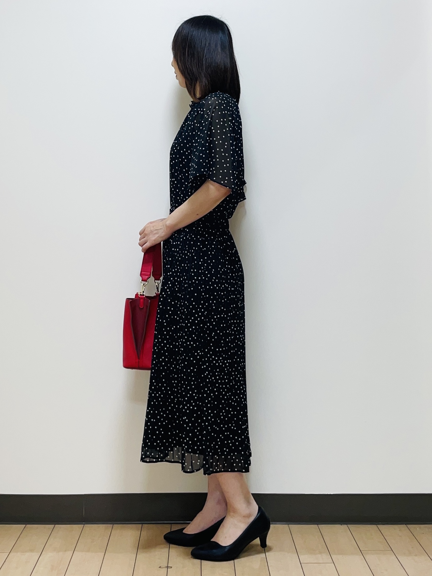Riiさんの「Reflect｜【セットアップ／手洗い可】ドット柄シアーブラウス」を使ったコーディネート
