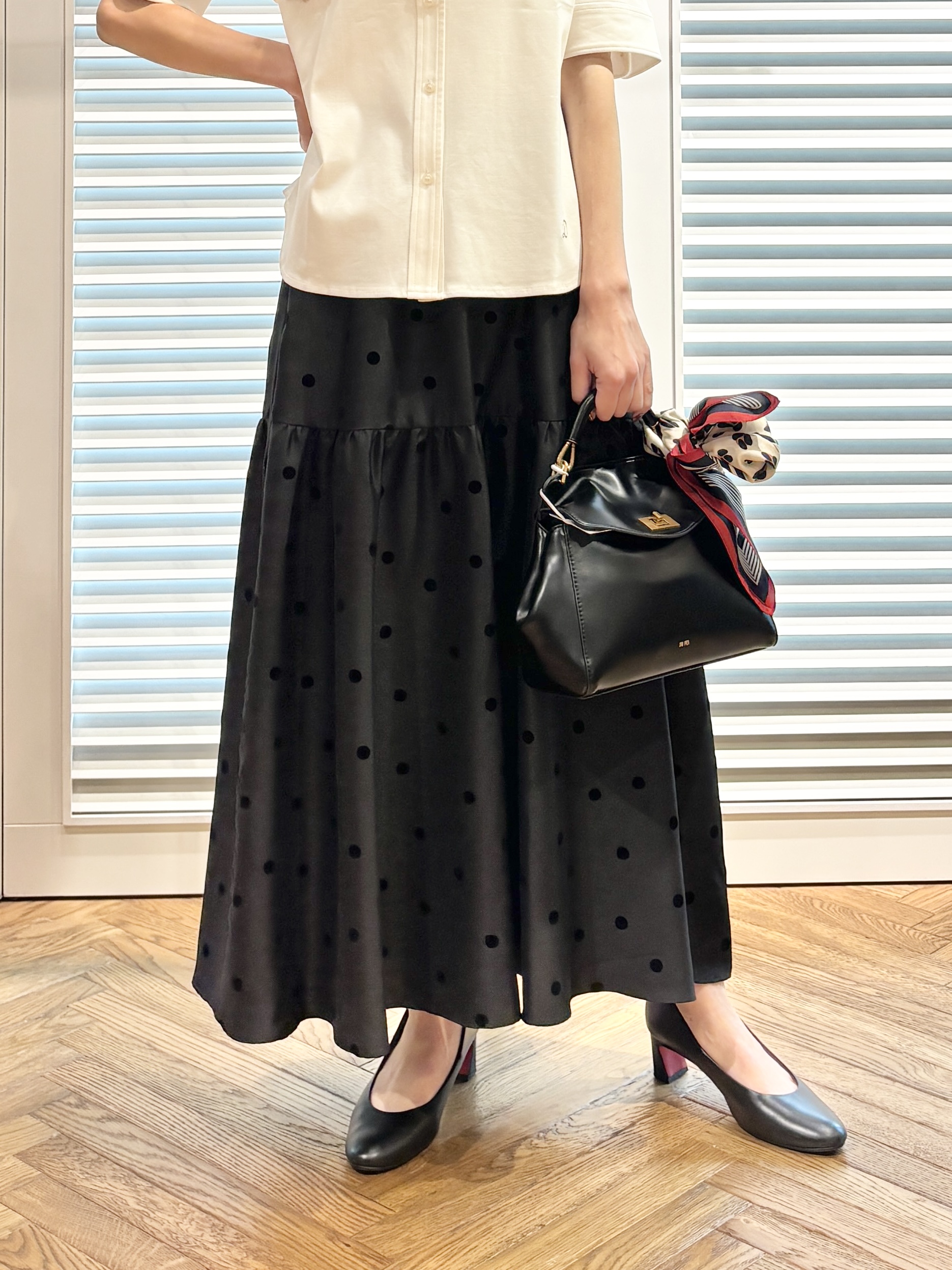 清水夏姫さんの「DRESSTERIOR｜【otonaMUSE5月号掲載】アーチフィットレザーパンプス」を使ったコーディネート