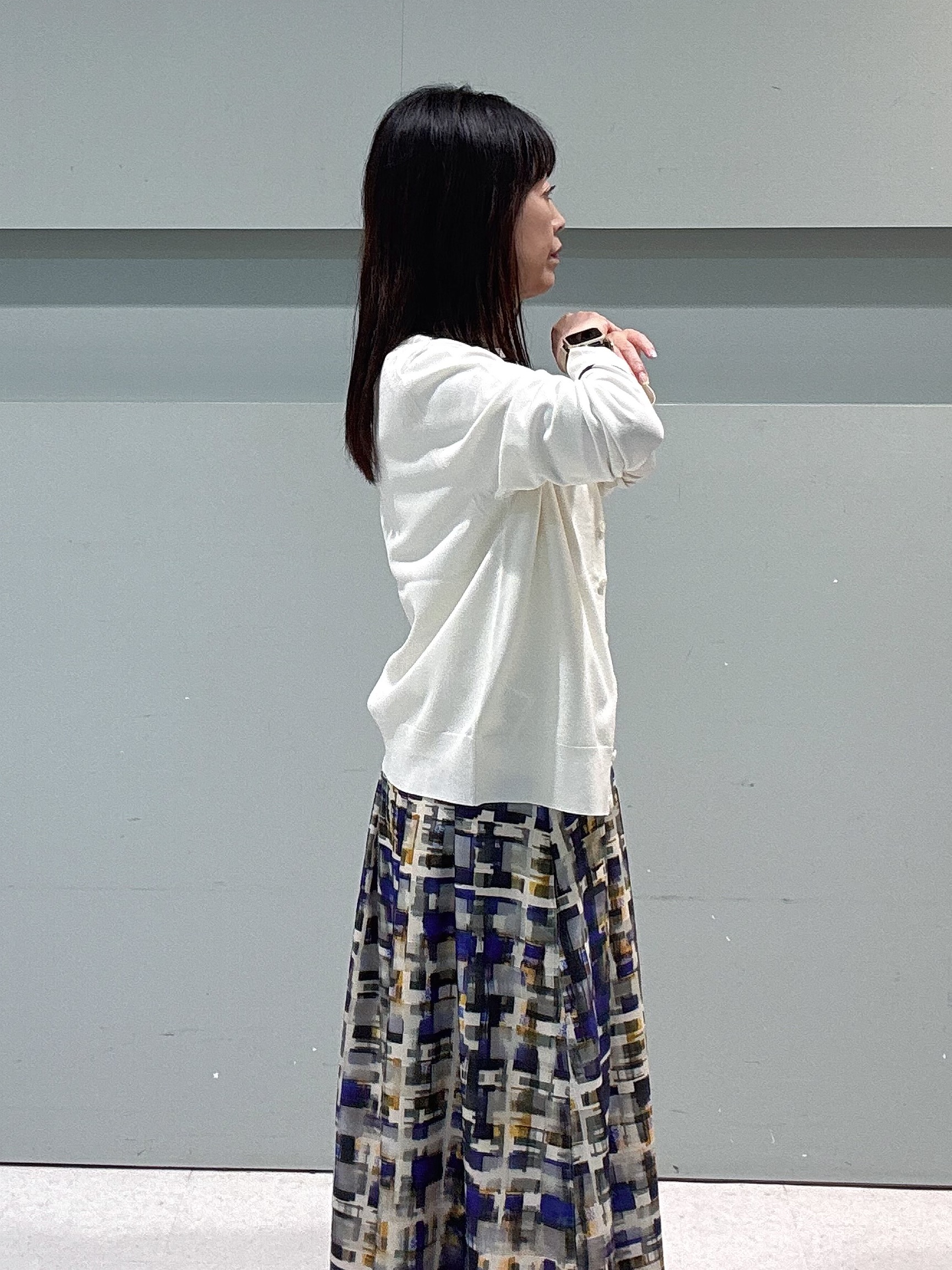 makiさんの「UNTITLED｜【アンサンブル可能】コンパクトニットカーディガン」を使ったコーディネート