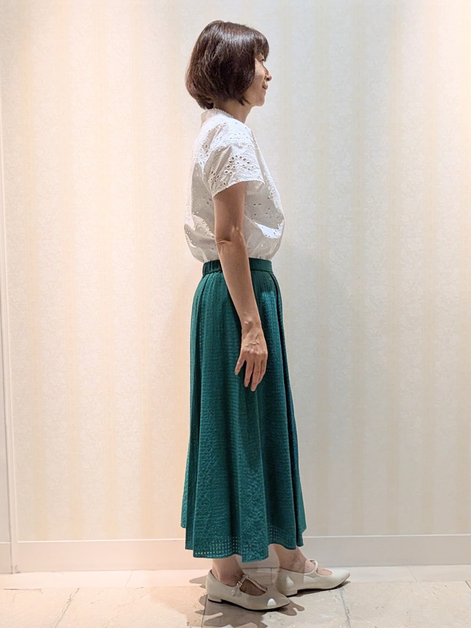 Ariさんの「Reflect｜【通勤◎】カットワーク刺繍レース シャツブラウス」を使ったコーディネート