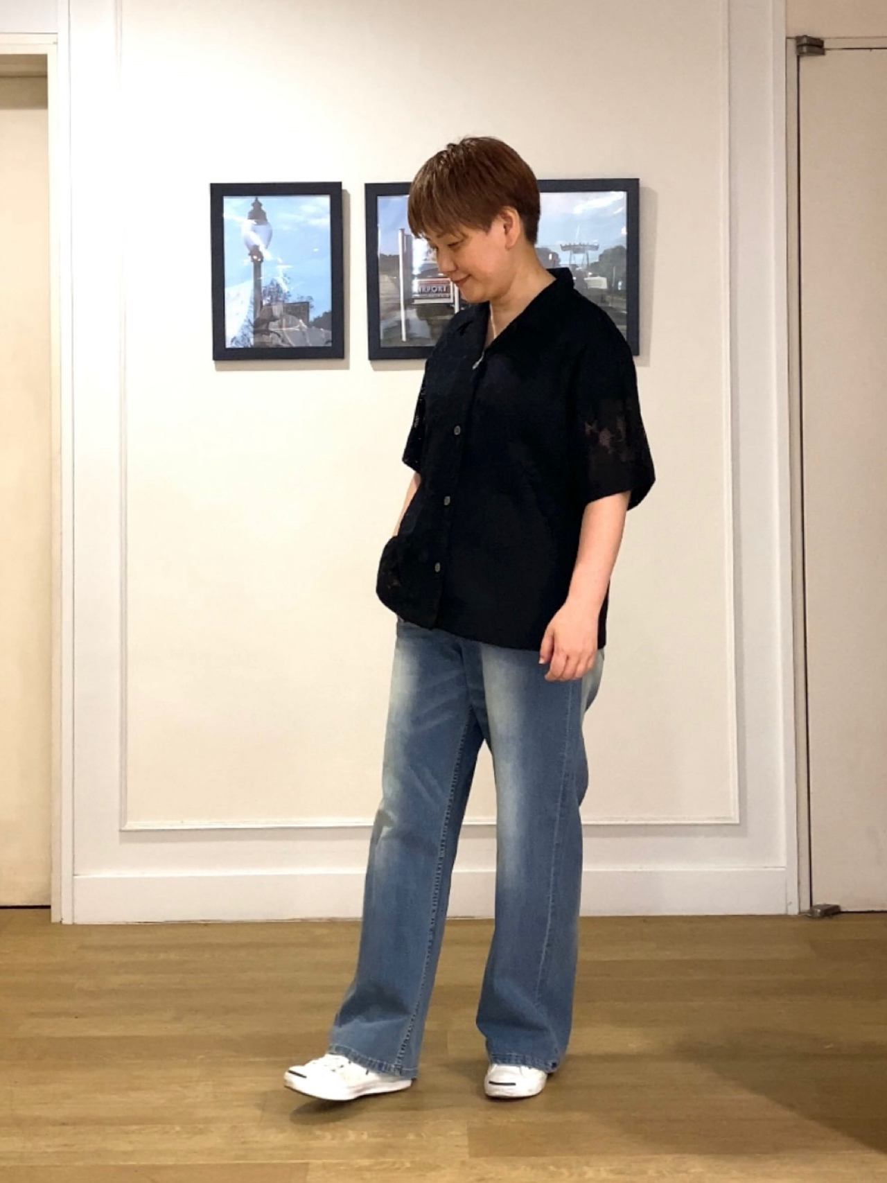 Hiroさんの「Dessin｜カラミレース 開襟シャツ」を使ったコーディネート