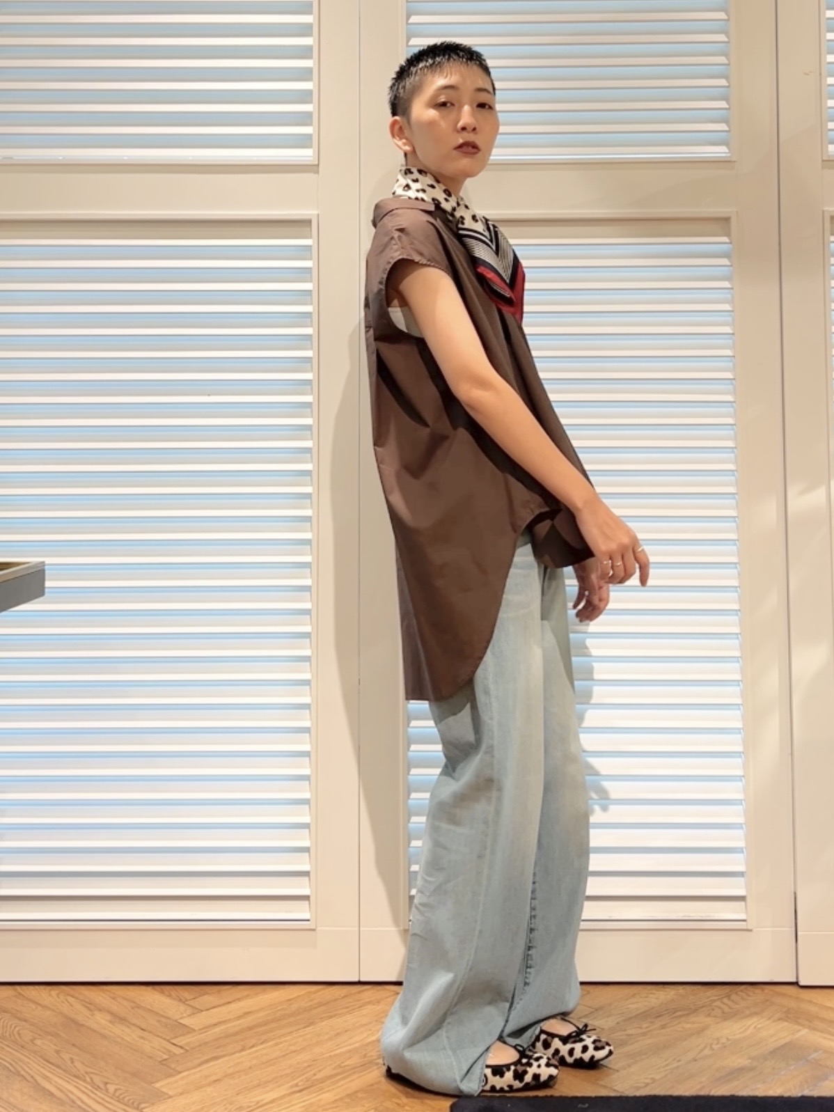 OCHIAIさんの「DRESSTERIOR｜フレンチスリーブ スキッパーブラウス」を使ったコーディネート