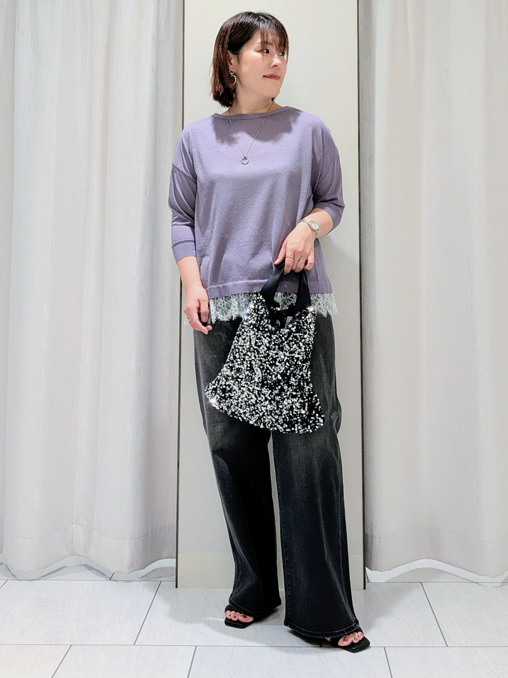 Onumaさんの「UNTITLED｜シアーチェックシャツブラウス」を使ったコーディネート