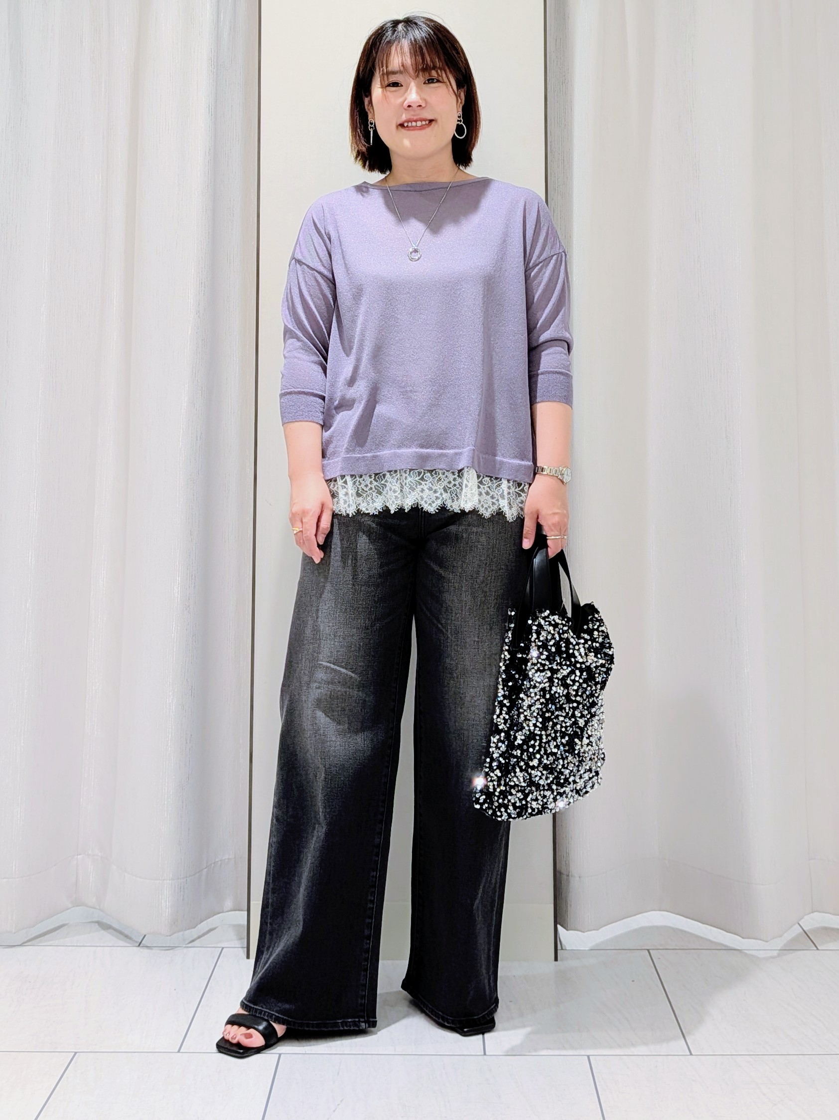 Onumaさんの「UNTITLED｜シアーチェックシャツブラウス」を使ったコーディネート
