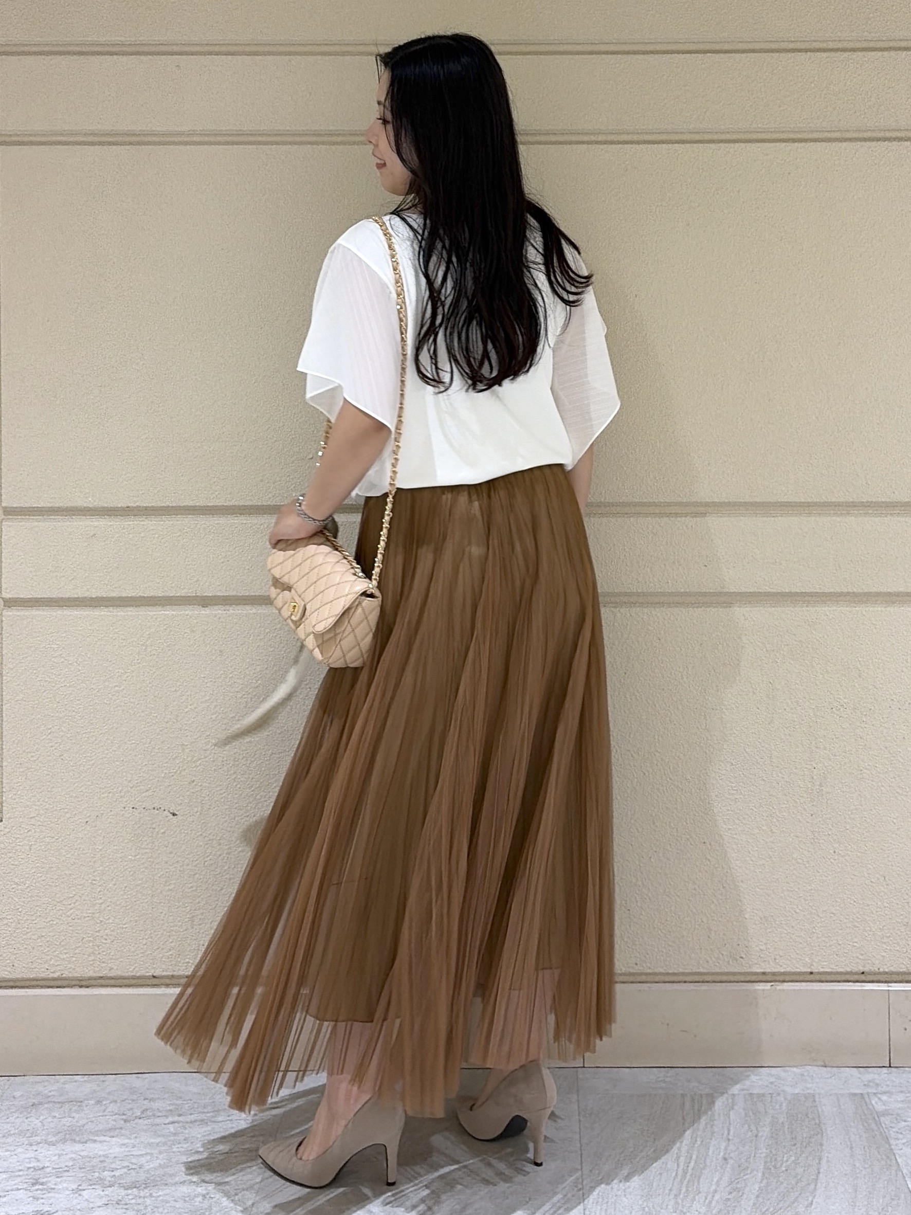 Momokaさんの「COUP DE CHANCE｜【手洗い可／日本製】フレンチシアーカットソー」を使ったコーディネート