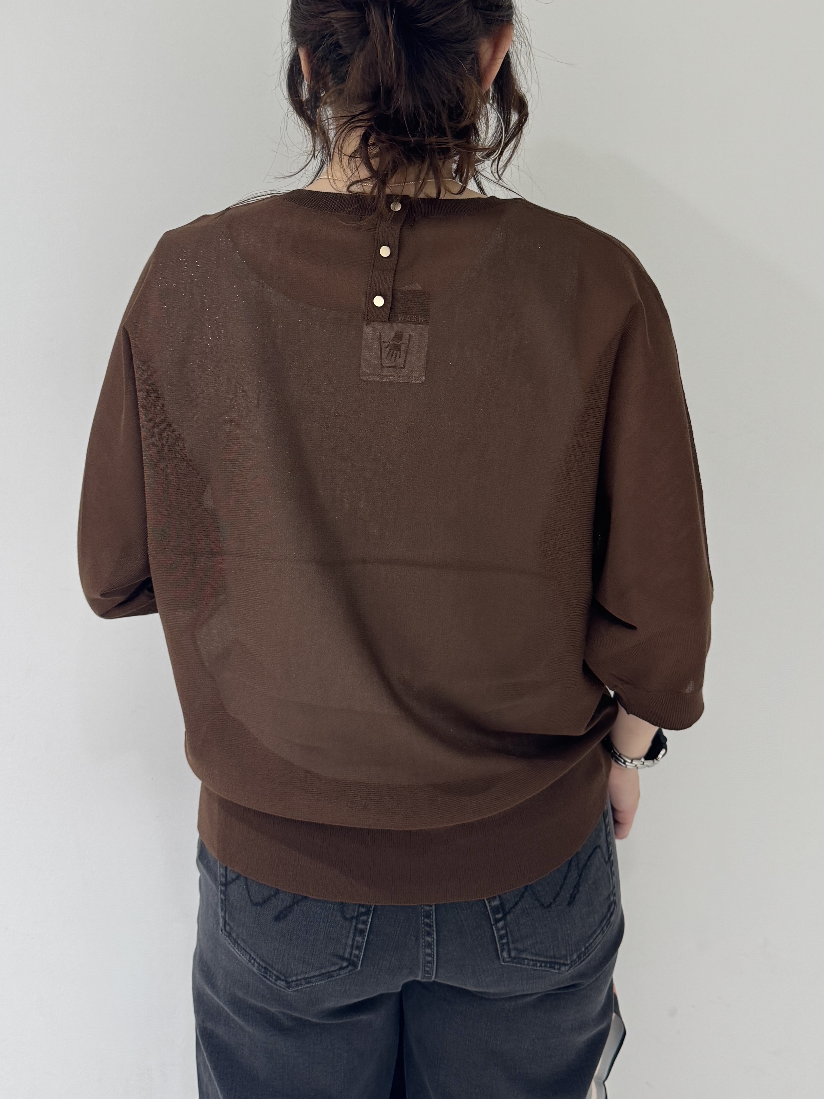 そんさんの「INDIVI｜【体型カバー／洗える】シアードルマンニット」を使ったコーディネート