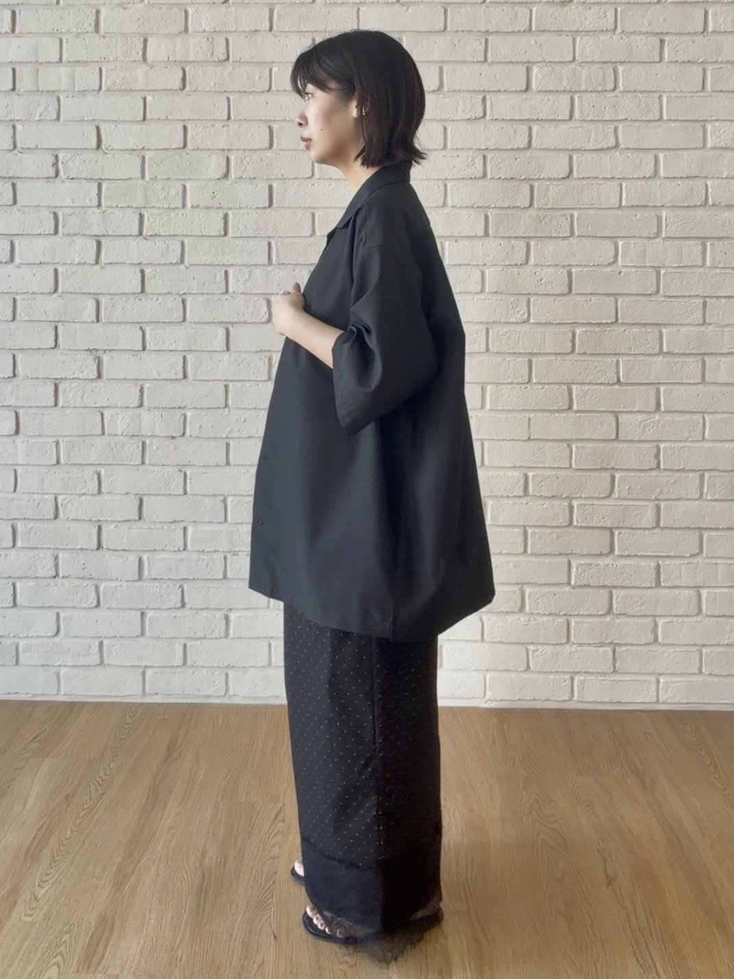 abeさんの「tk.TAKEO KIKUCHI｜【セットアップ対応可／吸水速乾】セオ&alpha;（R）開襟シャツ」を使ったコーディネート
