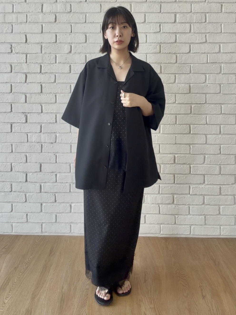 abeさんの「tk.TAKEO KIKUCHI｜【セットアップ対応可／吸水速乾】セオ&alpha;（R）開襟シャツ」を使ったコーディネート