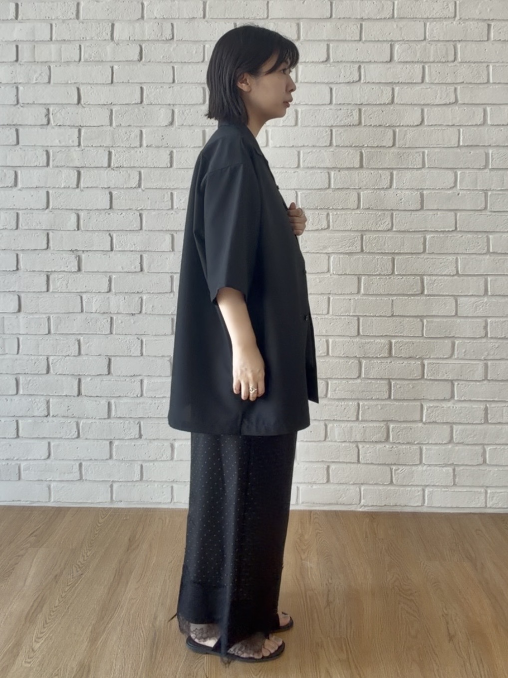 abeさんの「tk.TAKEO KIKUCHI｜【セットアップ対応可／吸水速乾】セオ&alpha;（R）開襟シャツ」を使ったコーディネート
