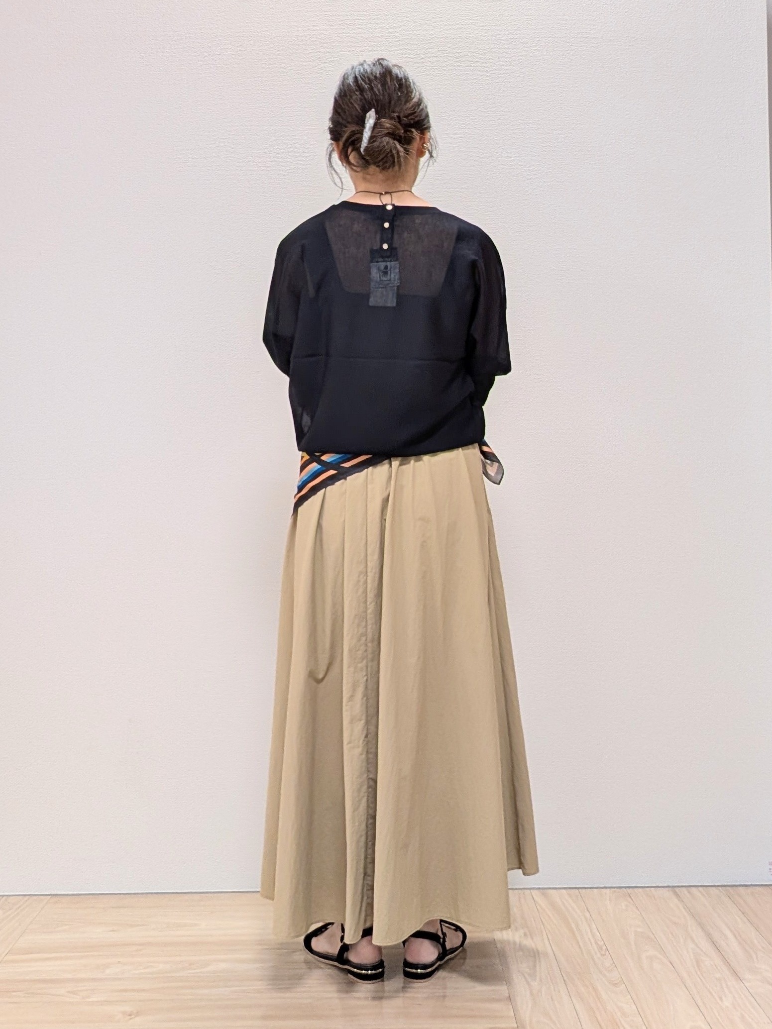 Rieさんの「UNTITLED｜【体型カバー／洗える】シアードルマンニット」を使ったコーディネート