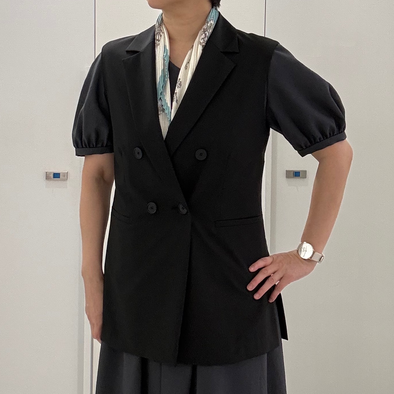hIさんの「COUP DE CHANCE｜【手洗い可／日本製】サックワンピース」を使ったコーディネート