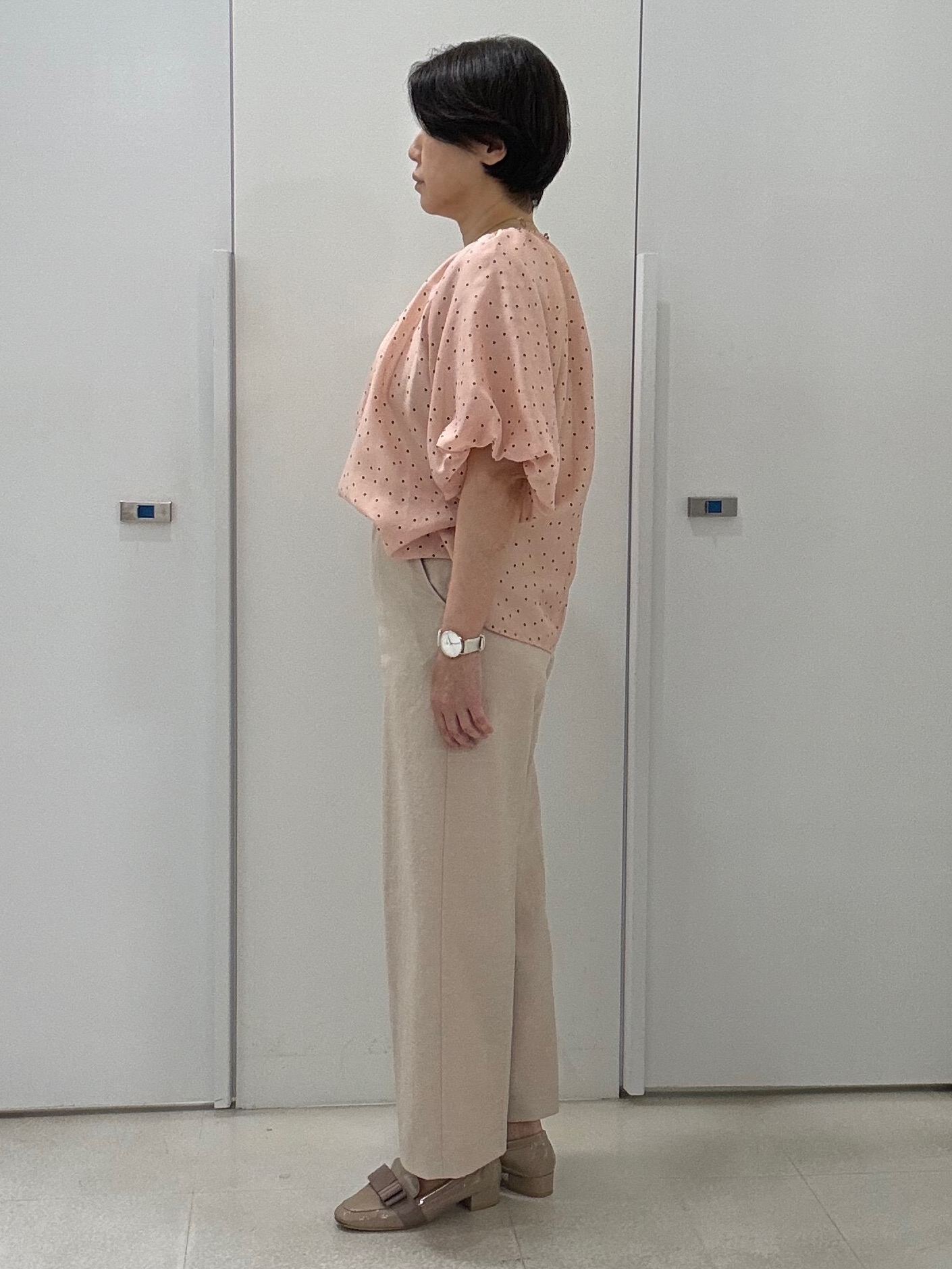 hIさんの「COUP DE CHANCE｜シアードットブラウス」を使ったコーディネート