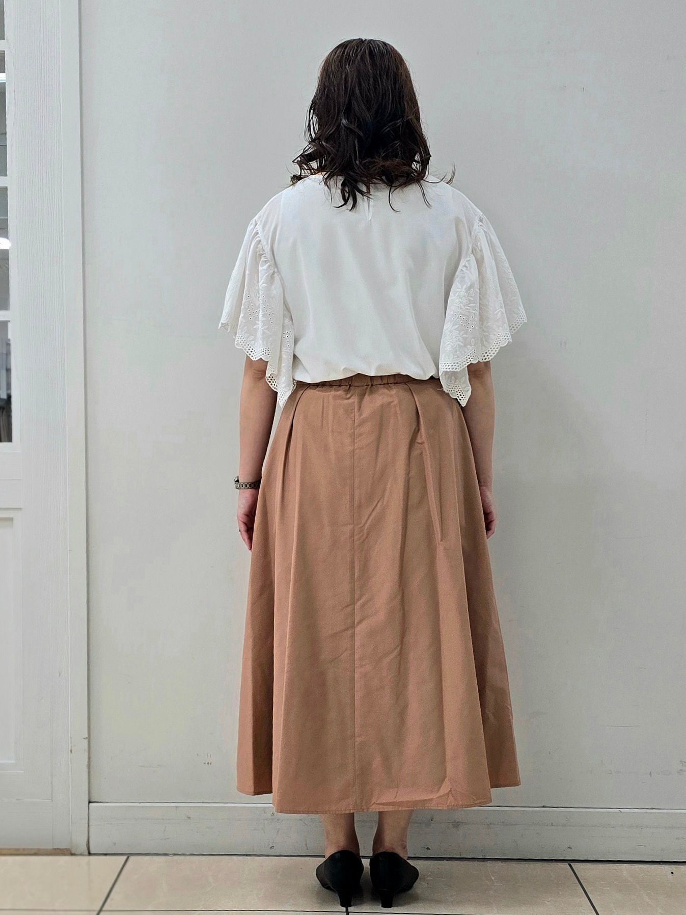 fkeさんの「Reflect｜【通勤◎】スカラップレーススリーブ ブラウス」を使ったコーディネート
