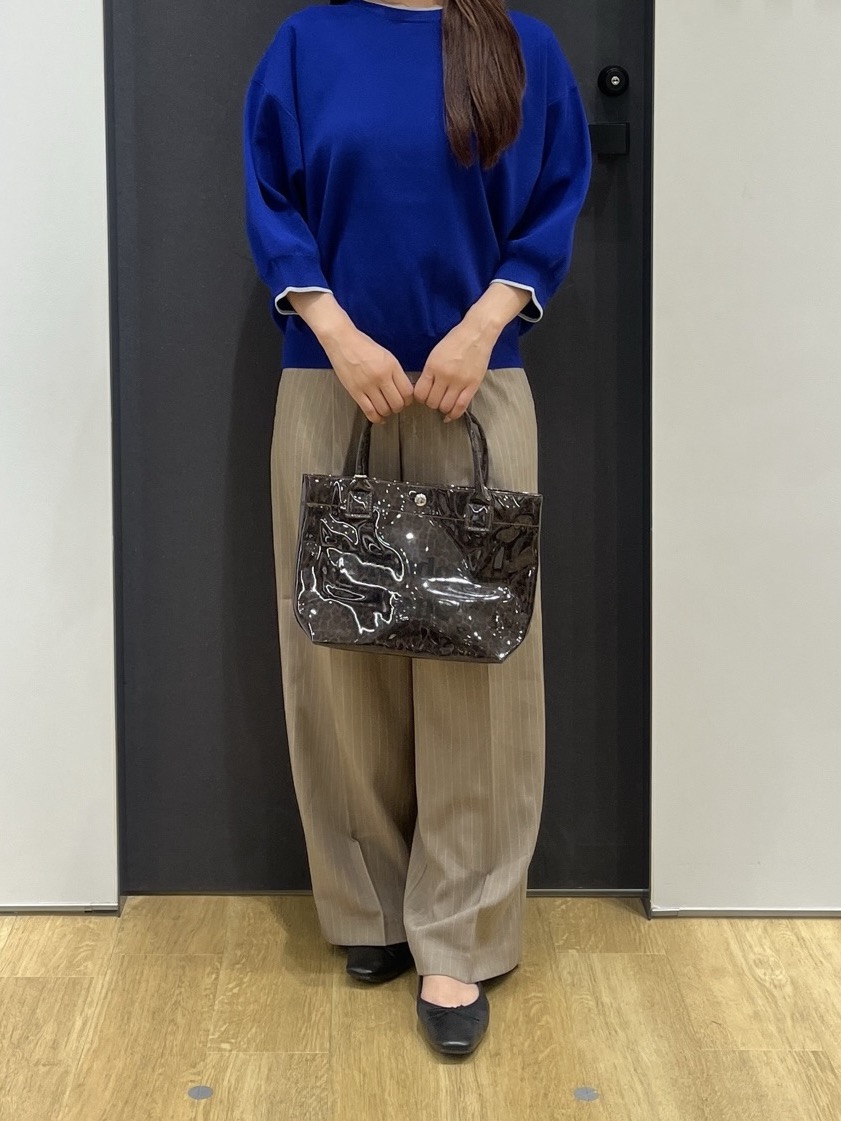 Minaさんの「Dessin｜【UVカット/マシンウォッシャブル】6分袖配色ニット」を使ったコーディネート