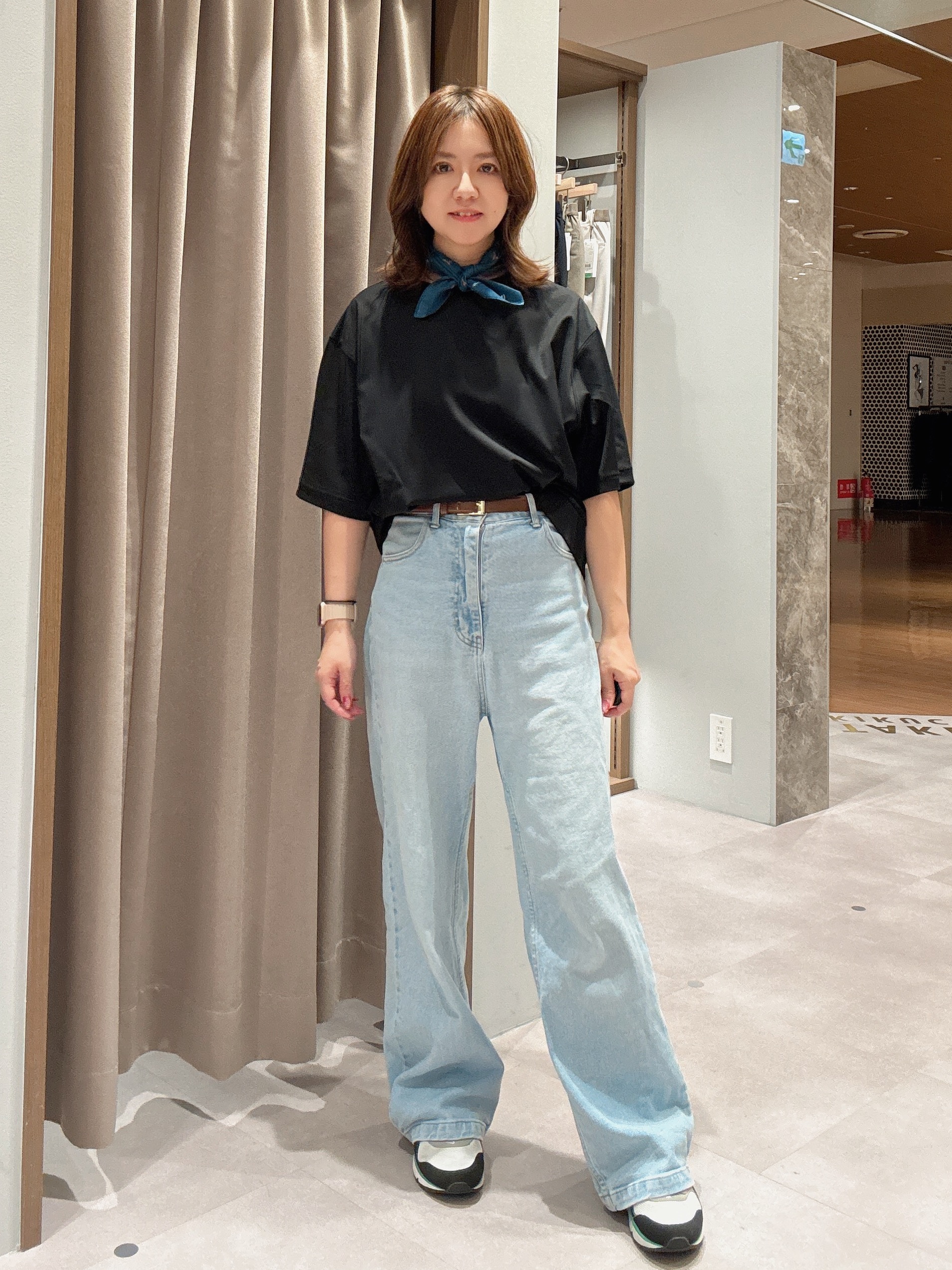 hanechanさんの「TAKEO KIKUCHI｜【接触冷感】アイスクリアコットン Tシャツ」を使ったコーディネート