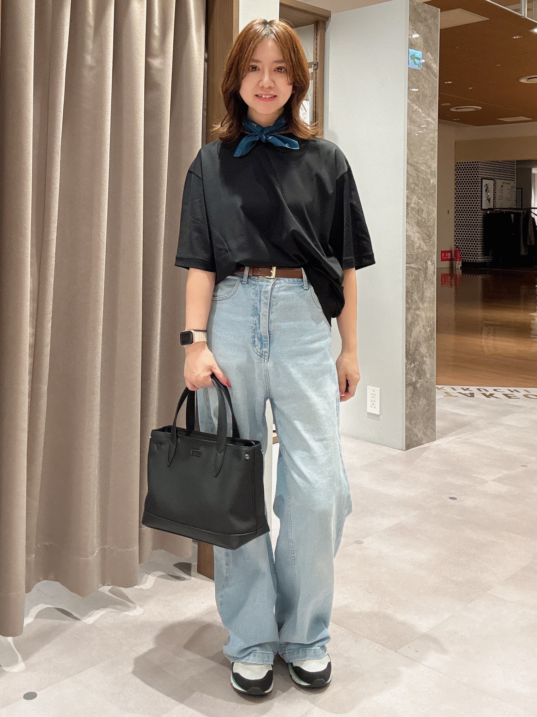 hanechanさんの「TAKEO KIKUCHI｜【接触冷感】アイスクリアコットン Tシャツ」を使ったコーディネート