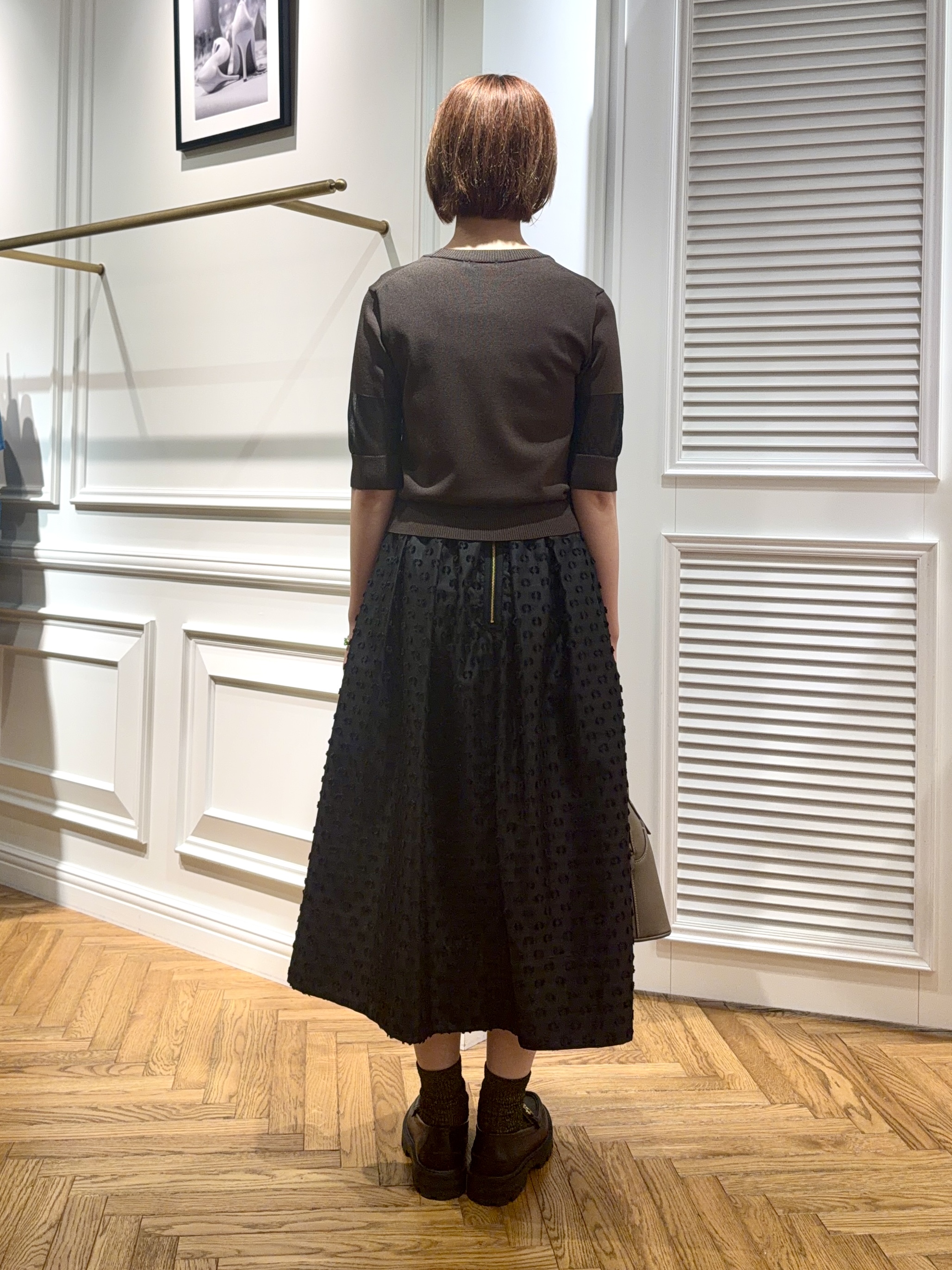 renaさんの「DRESSTERIOR｜【日本製】ウォッシャブルシアーニットプルオーバー」を使ったコーディネート