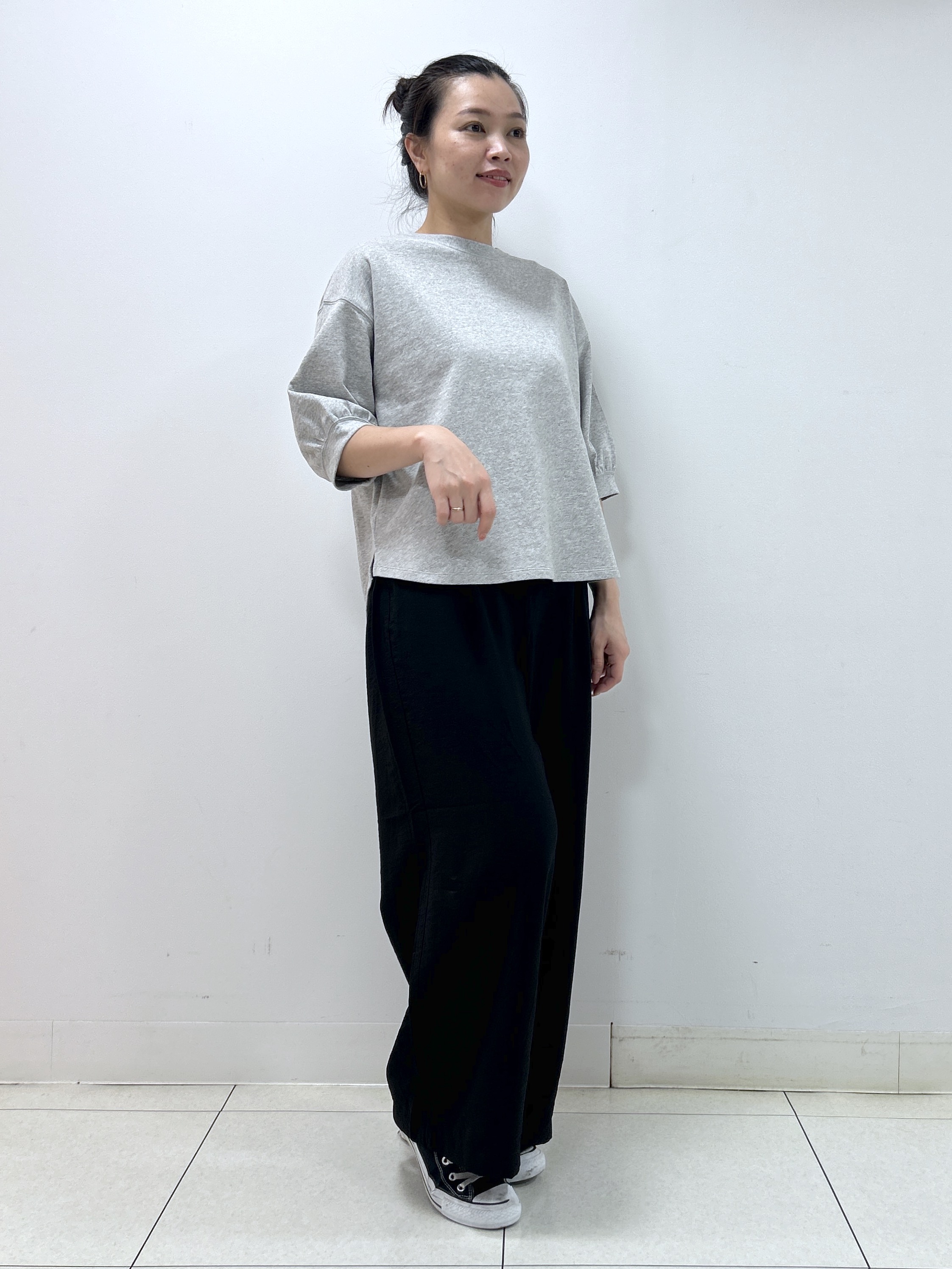Kaiさんの「Dessin｜バックヘンリーカットソー5分袖」を使ったコーディネート