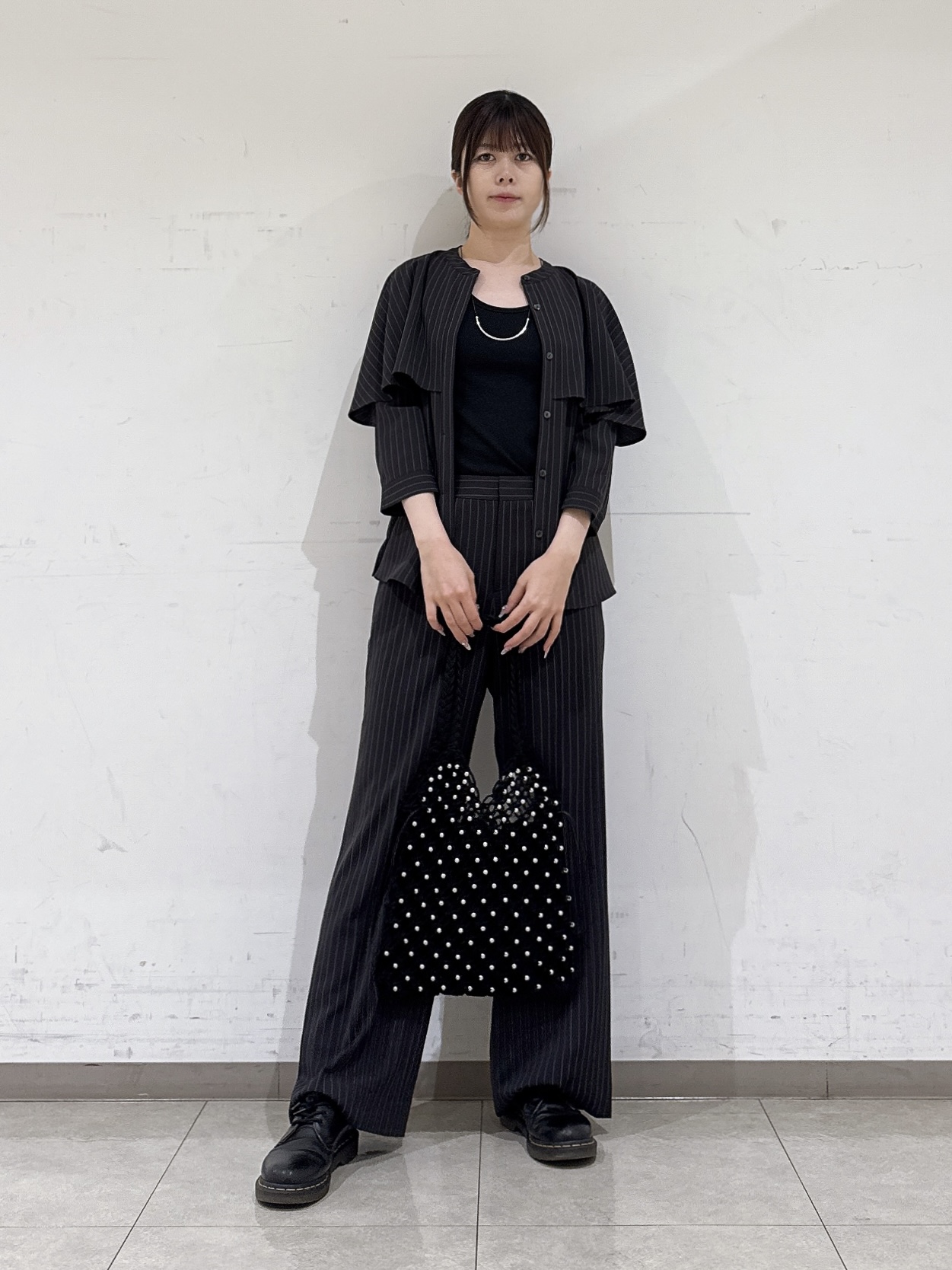 rinaさんの「INDIVI｜【接触冷感/UVケア/夏羽織り/着る日傘】ケープ風ブラウス」を使ったコーディネート