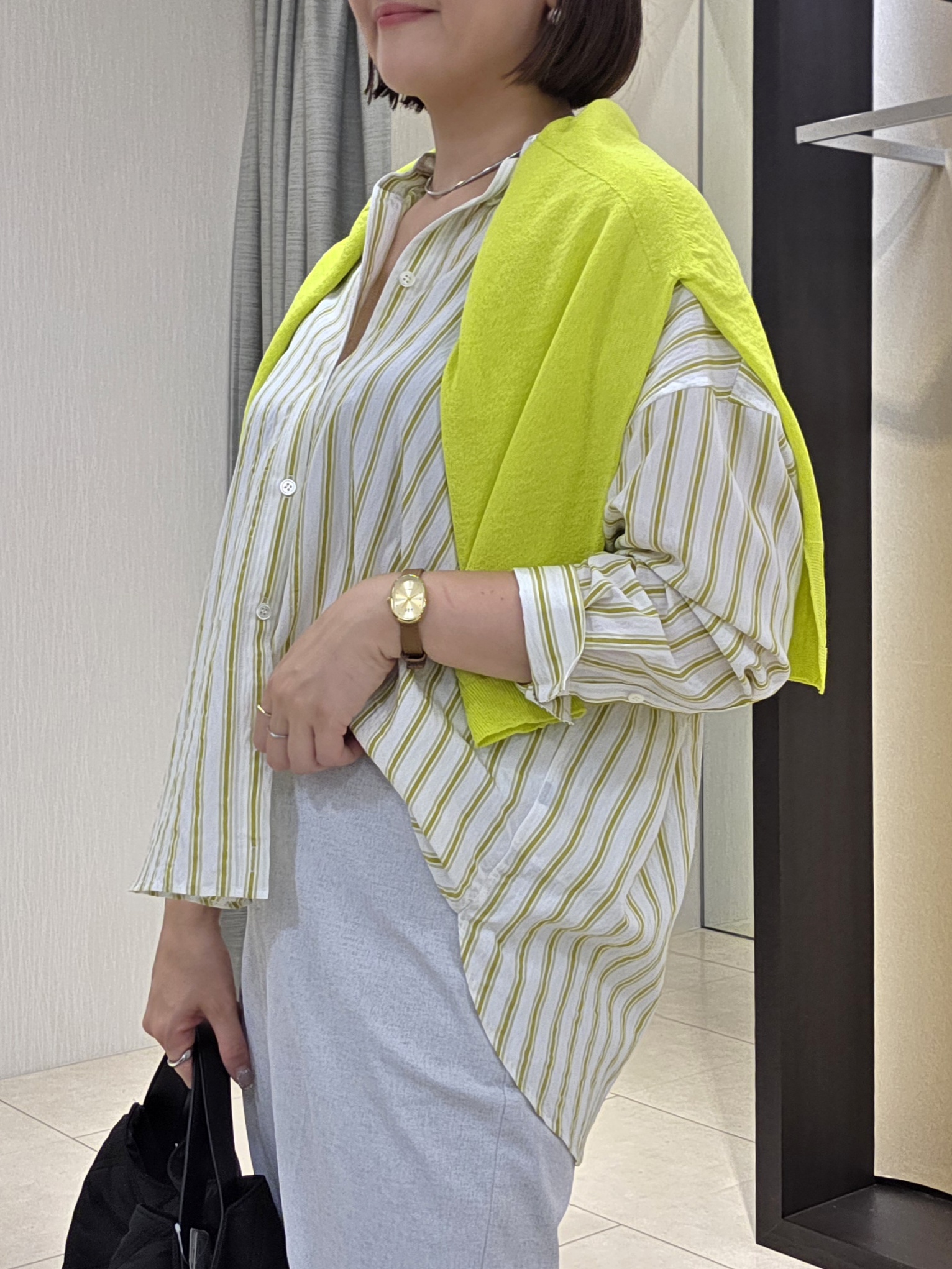 naokoさんの「UNTITLED｜ストライプシャツ」を使ったコーディネート
