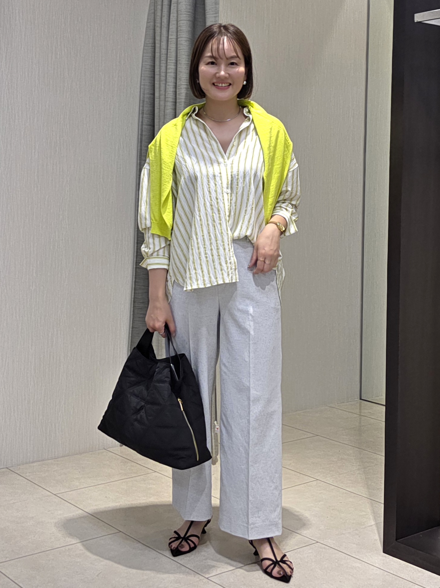 naokoさんの「UNTITLED｜ストライプシャツ」を使ったコーディネート
