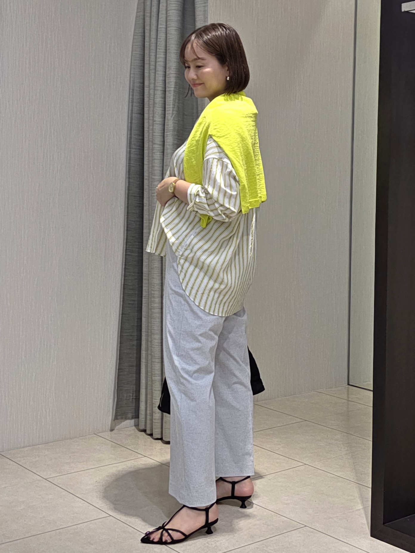 naokoさんの「UNTITLED｜ストライプシャツ」を使ったコーディネート