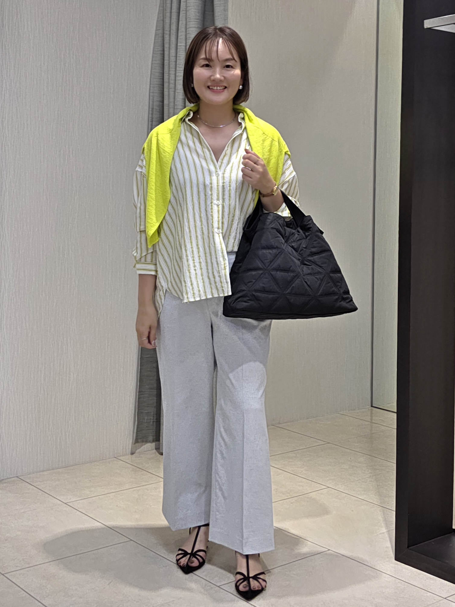 naokoさんの「UNTITLED｜ストライプシャツ」を使ったコーディネート