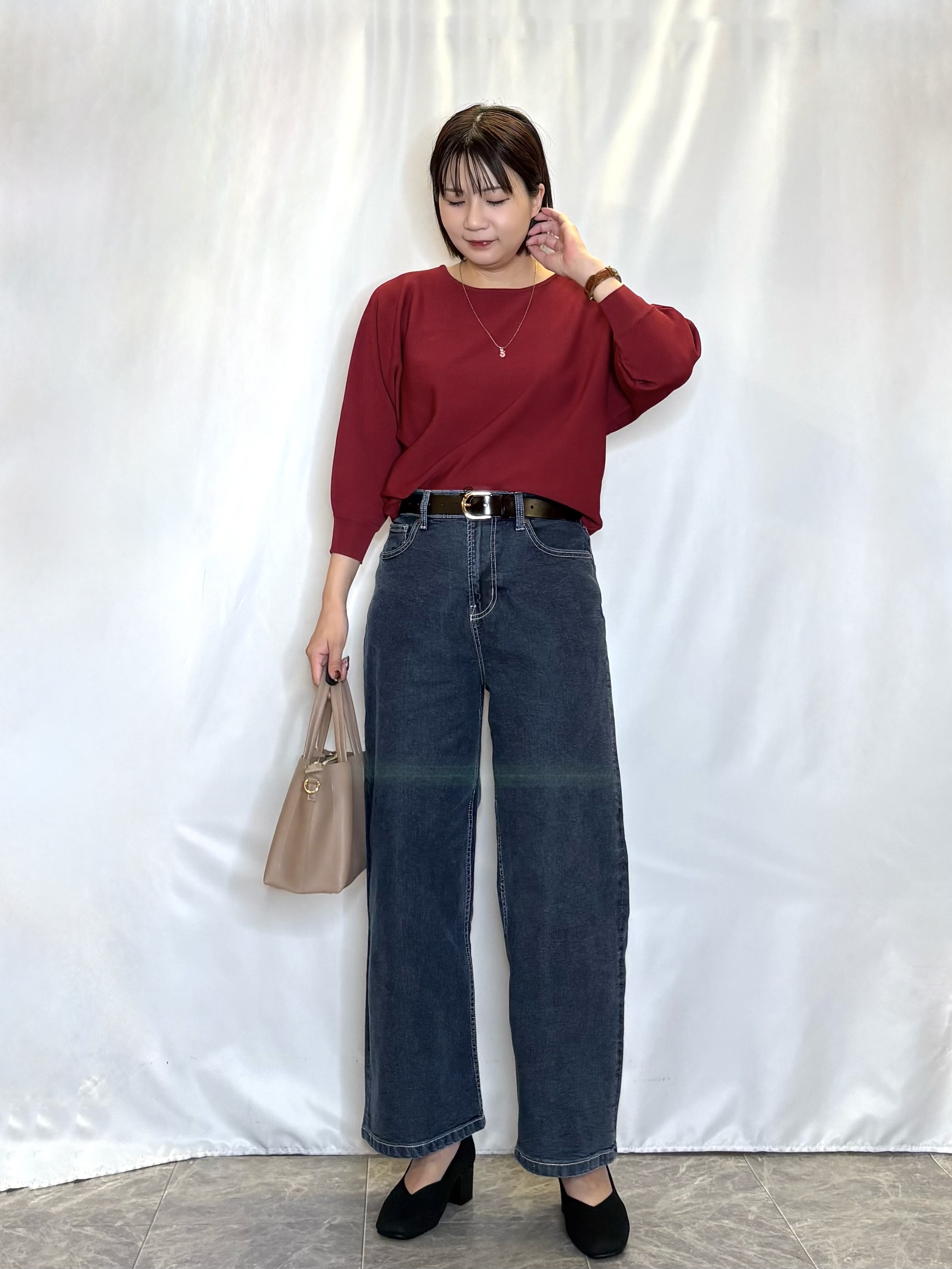 ネリさんの「SHOO･LA･RUE｜【洗濯機可】軽やかでさらっとしたタッチ すっきり見えドルマンニット」を使ったコーディネート