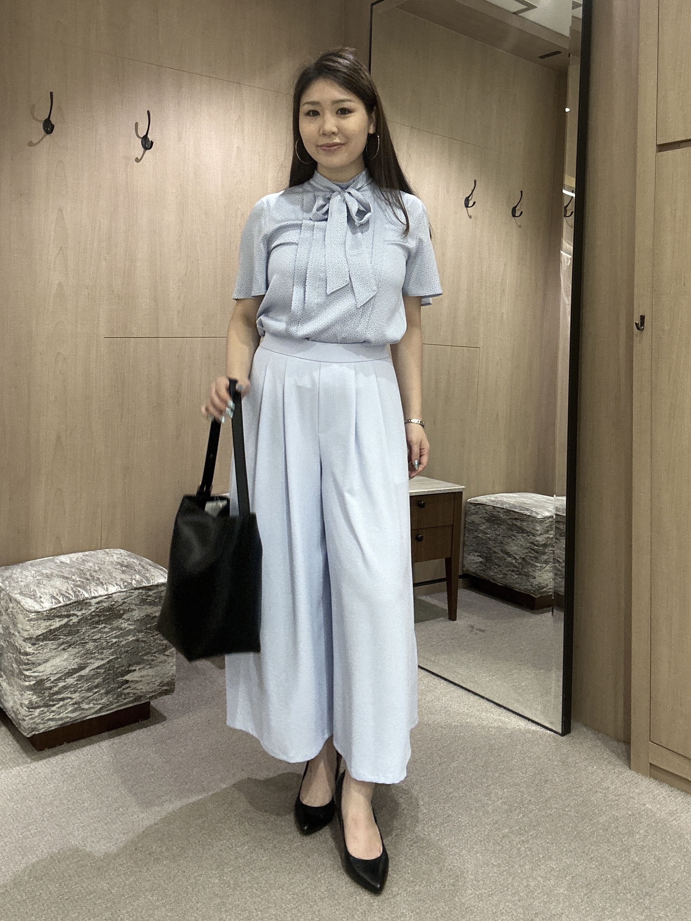 YURIさんの「UNTITLED｜ダイヤジオメプリントブラウス」を使ったコーディネート