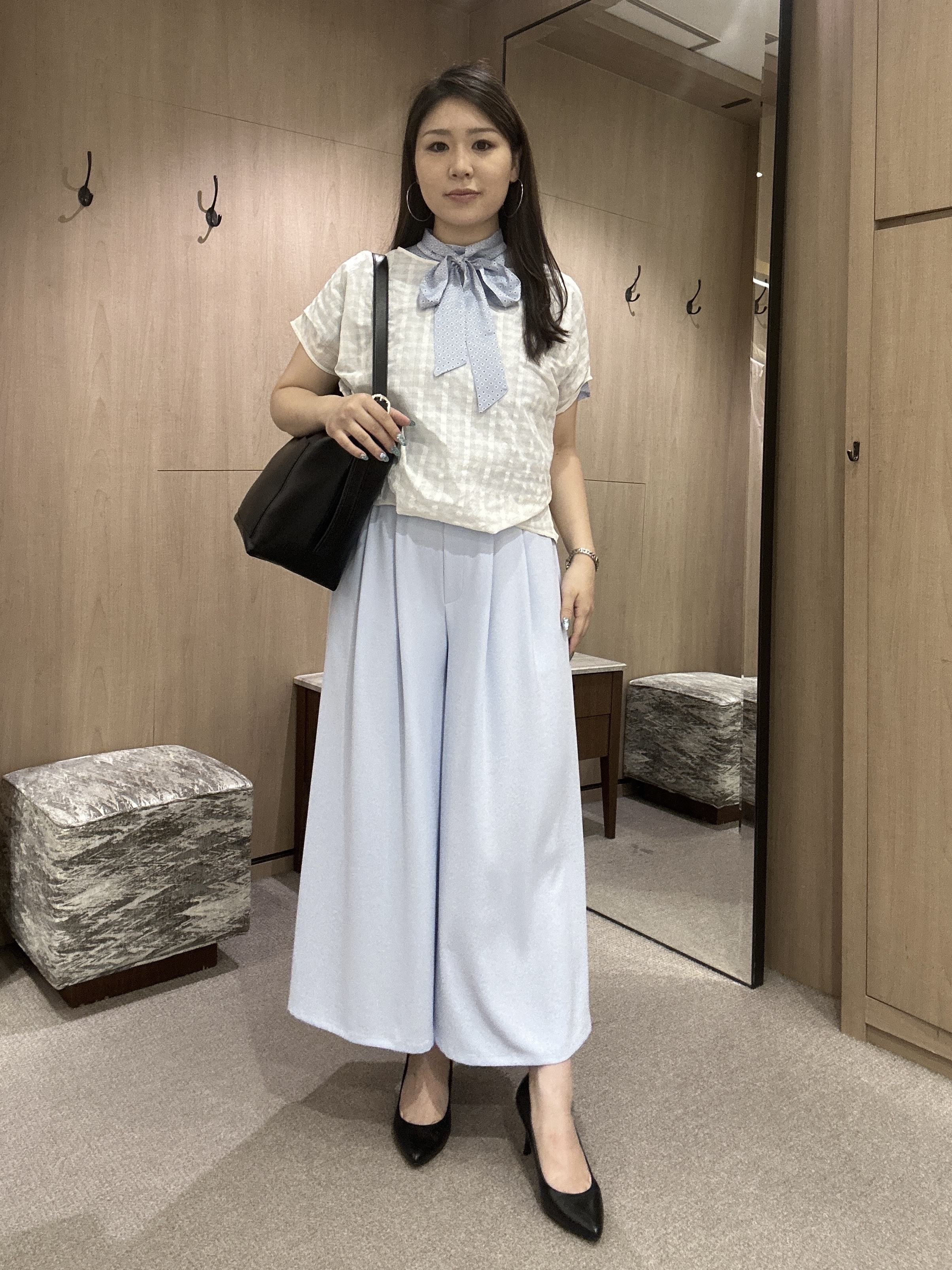 YURIさんの「UNTITLED｜ダイヤジオメプリントブラウス」を使ったコーディネート