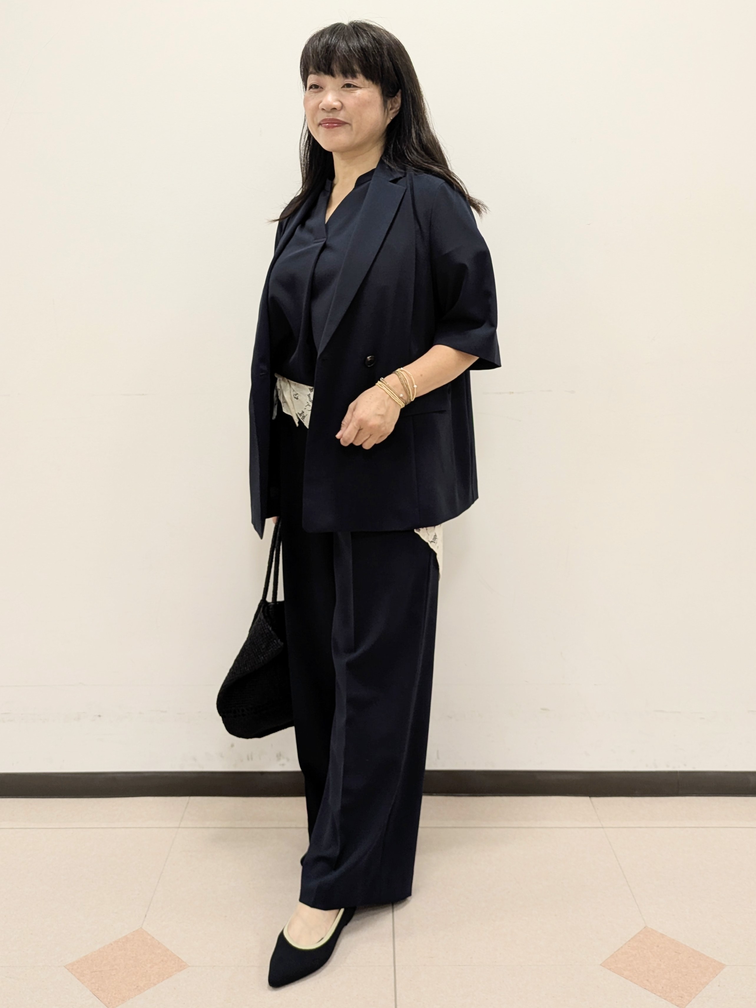 ともさんの「UNTITLED｜【セットアップ可/UVカット/通気性】エアリークール半袖ジャケット」を使ったコーディネート