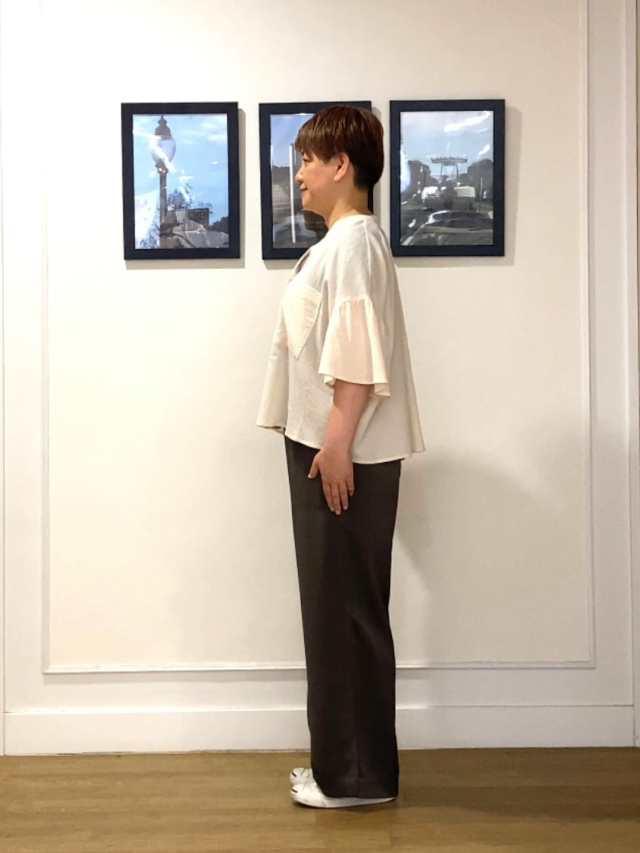 Hiroさんの「Dessin｜フレアスリーブ スキッパーブラウス」を使ったコーディネート