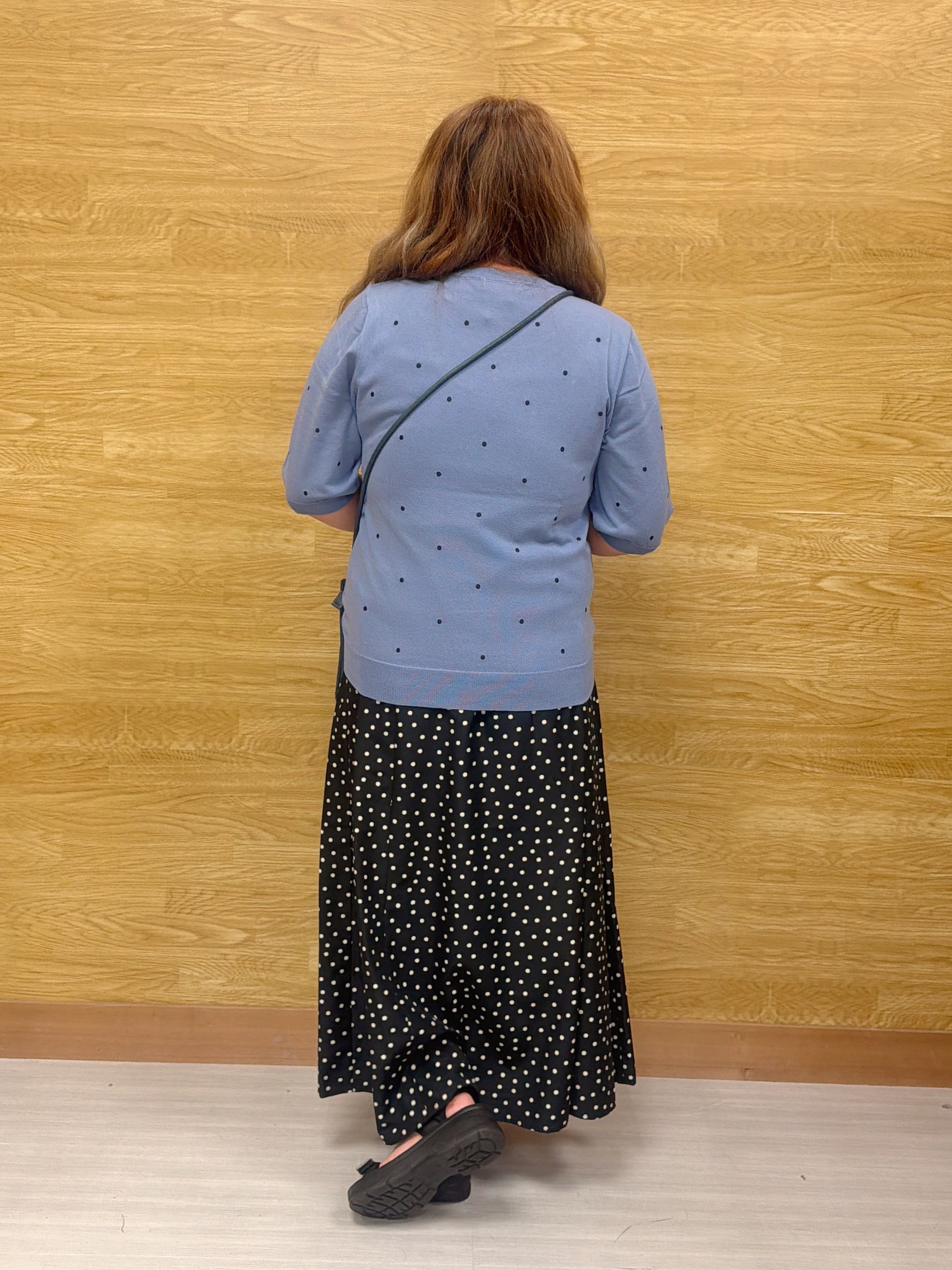 ぁむさんの「SHOO･LA･RUE｜【ひんやり/S-LL】大人フェミニン ドット刺繍ニット」を使ったコーディネート