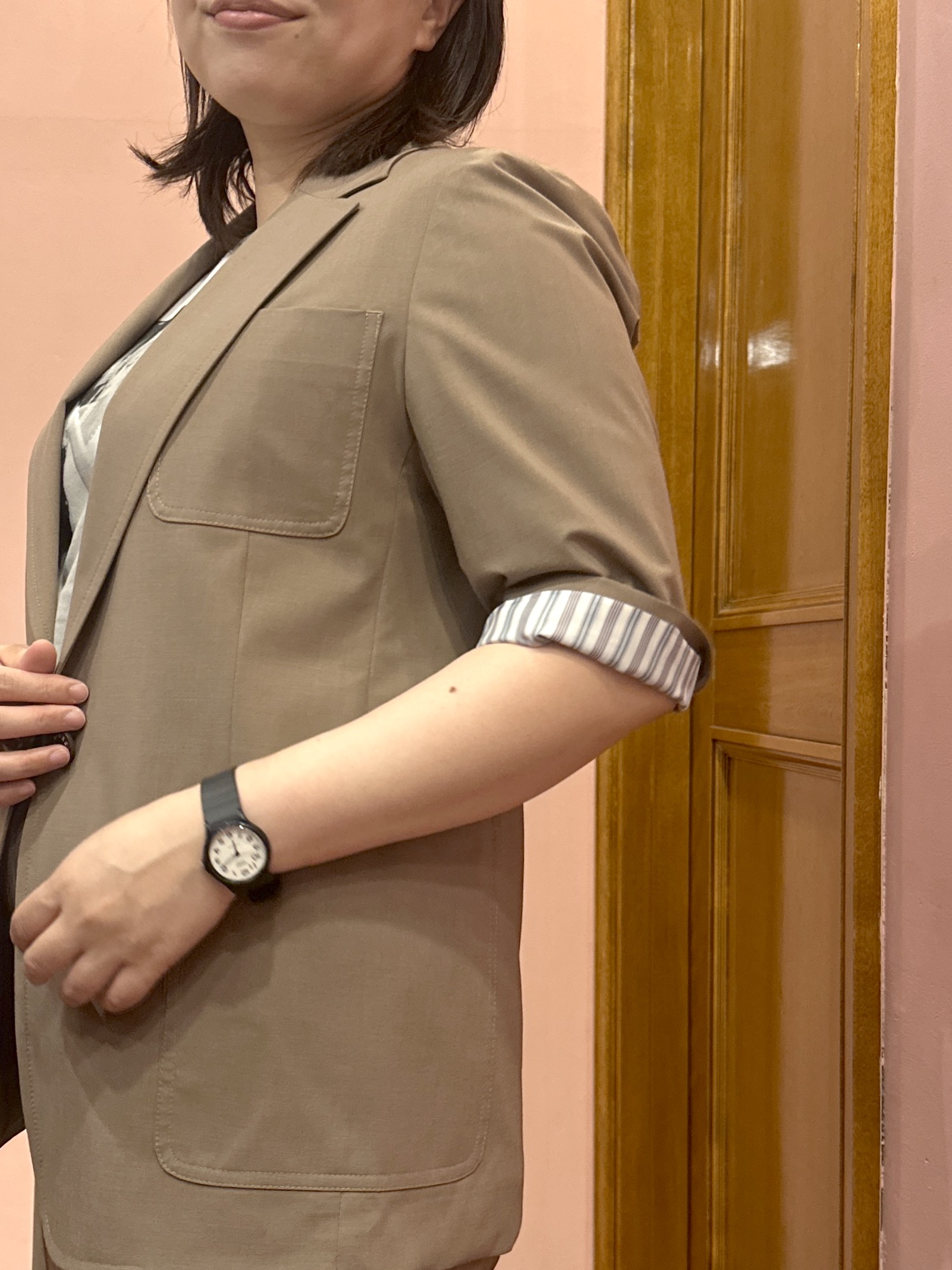 komatsuさんの「DRESSTERIOR｜【接触冷感/セットアップ可】 2WAYストレッチスリークオータージャケット」を使ったコーディネート