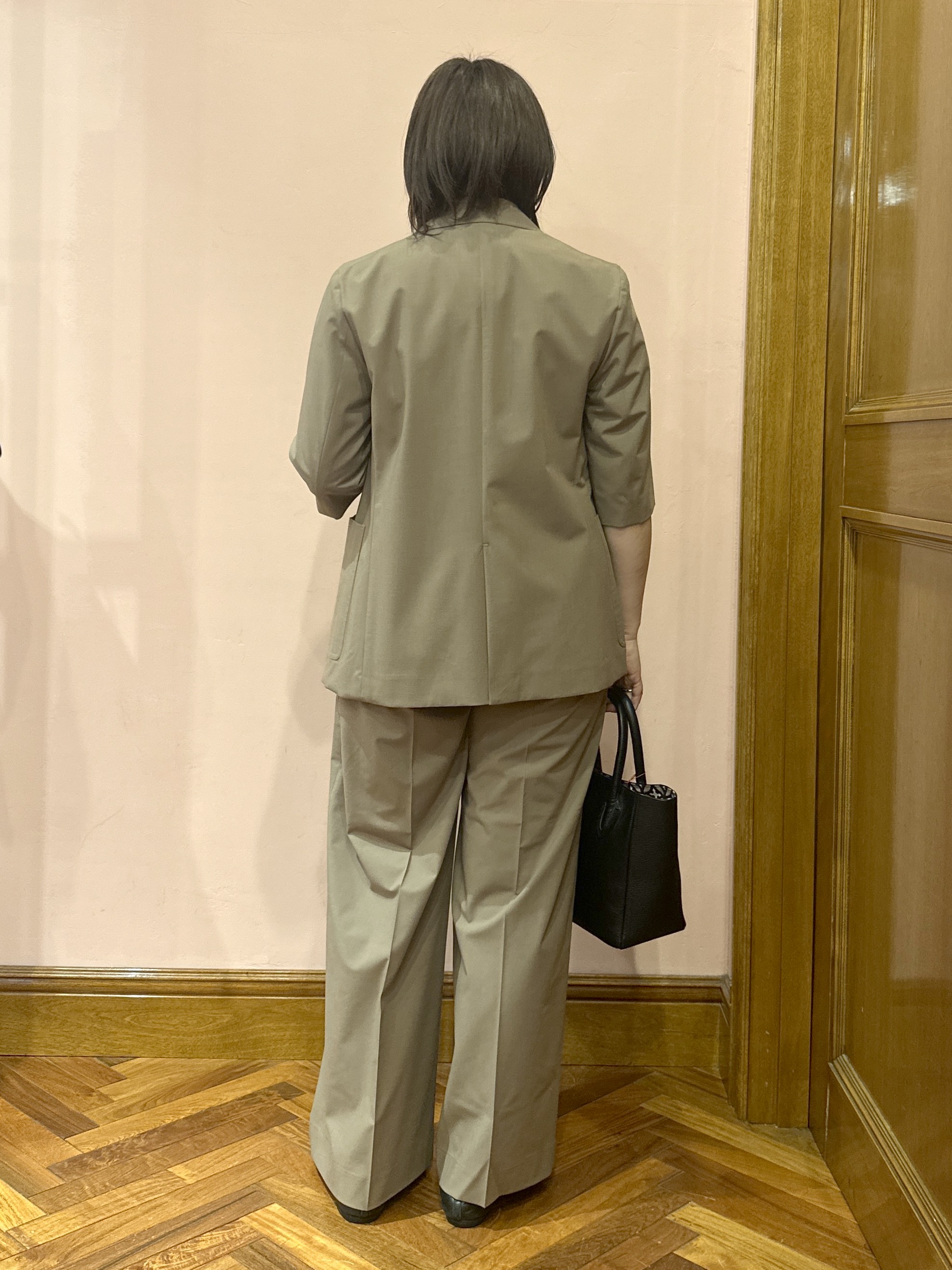 komatsuさんの「DRESSTERIOR｜【接触冷感/セットアップ可】 2WAYストレッチスリークオータージャケット」を使ったコーディネート