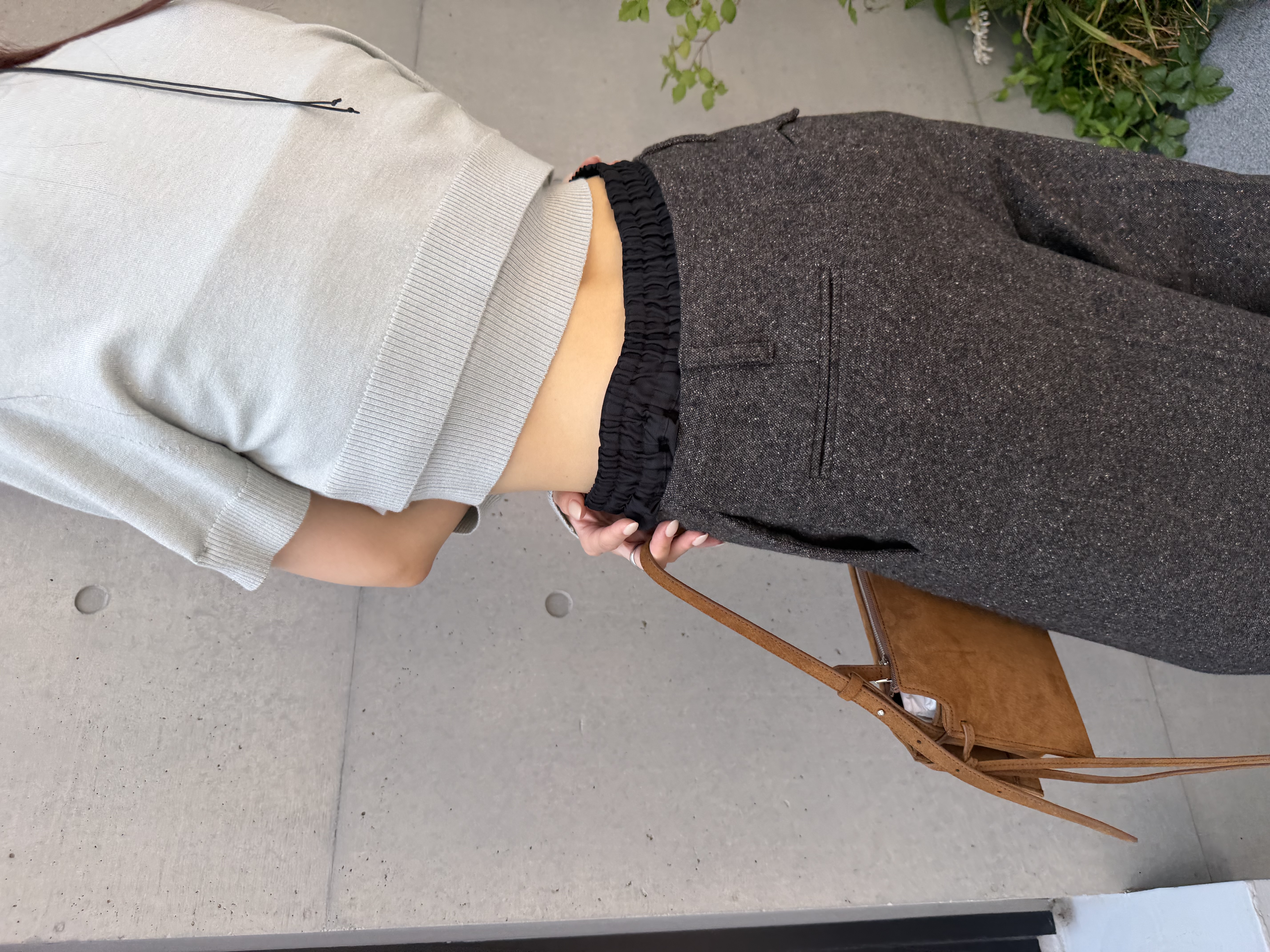kanamiさんの「CODE A｜modular button knit cardigan」を使ったコーディネート