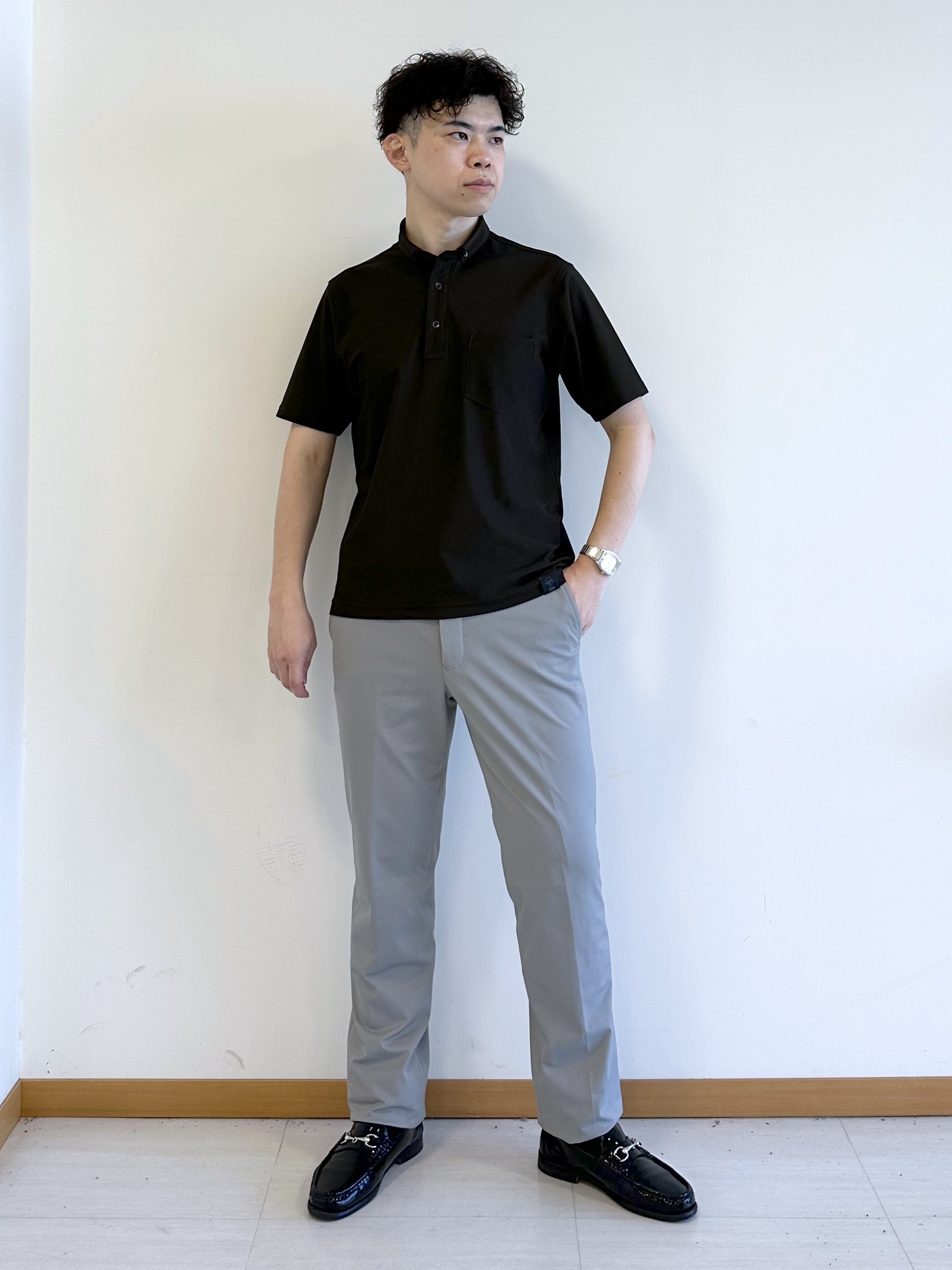 イッシーさんの「TAKEO KIKUCHI｜【通気性】AIR TOOL ポロシャツ」を使ったコーディネート