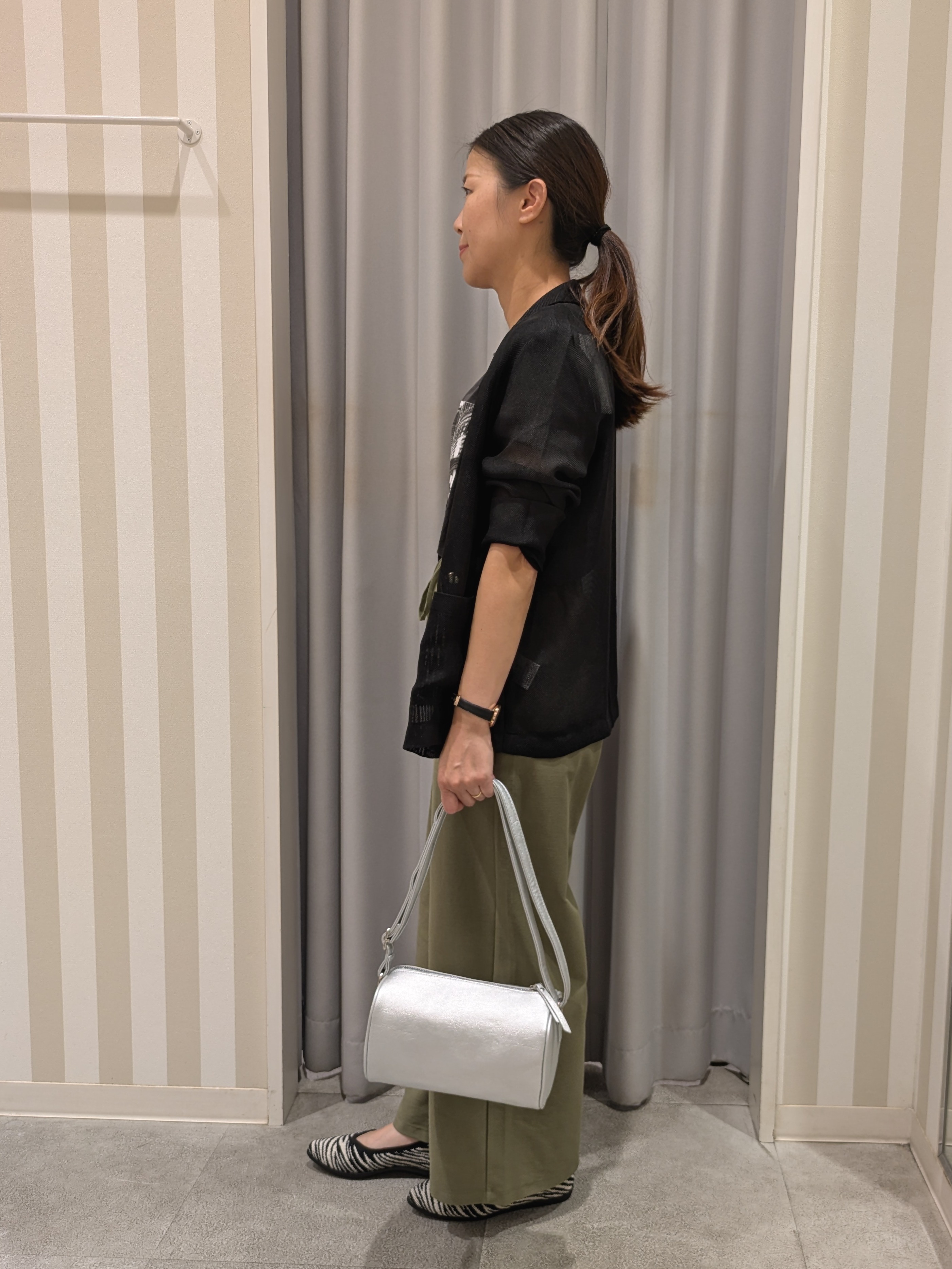 𝐂𝐡𝐢𝐢 &hearts;(ちー)さんの「SHOO･LA･RUE｜【通気性〇/セットアップ可/S-LL/洗濯機可】メッシュテーラードジャケット」を使ったコーディネート
