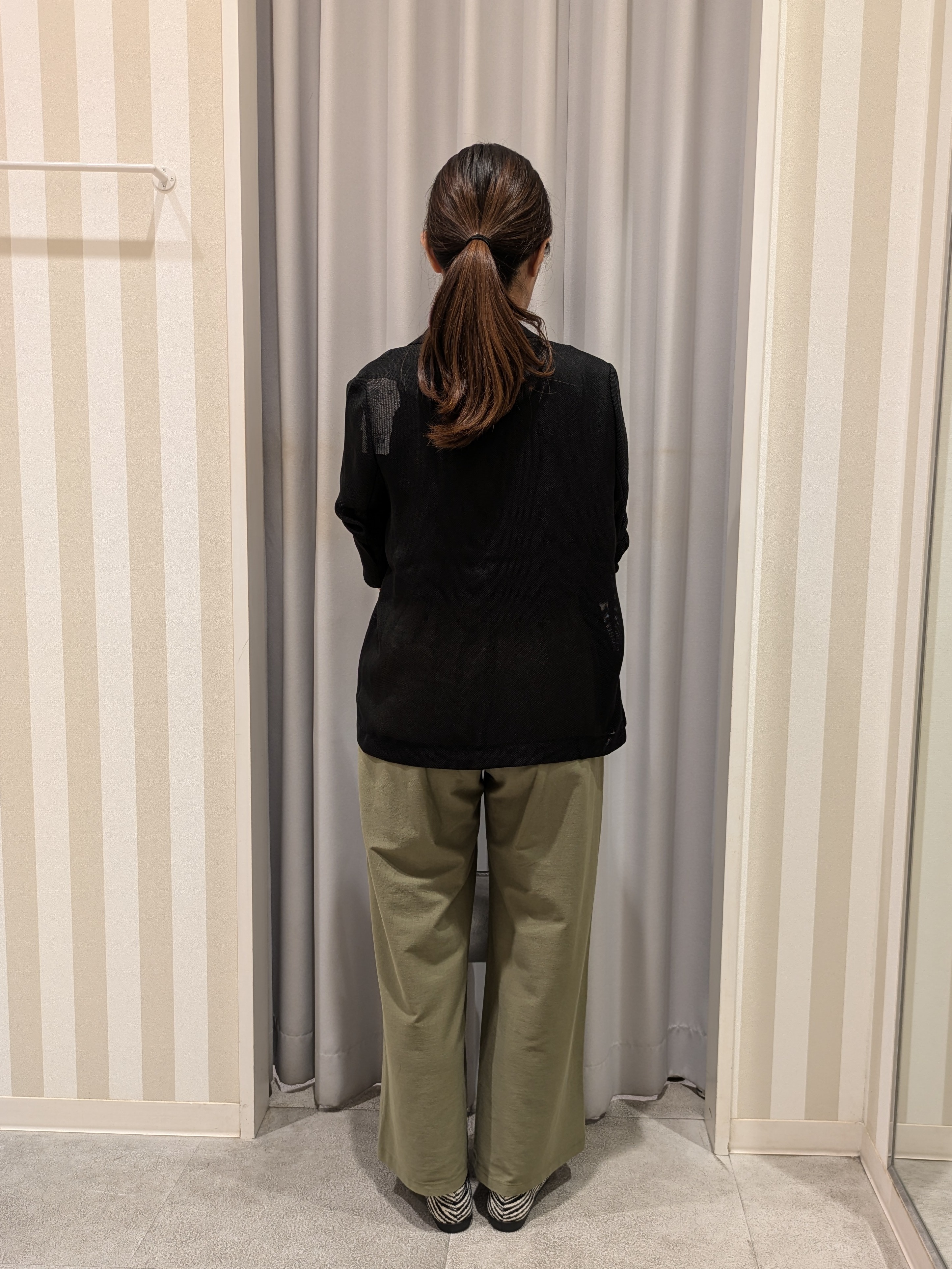 𝐂𝐡𝐢𝐢 &hearts;(ちー)さんの「SHOO･LA･RUE｜【通気性〇/セットアップ可/S-LL/洗濯機可】メッシュテーラードジャケット」を使ったコーディネート
