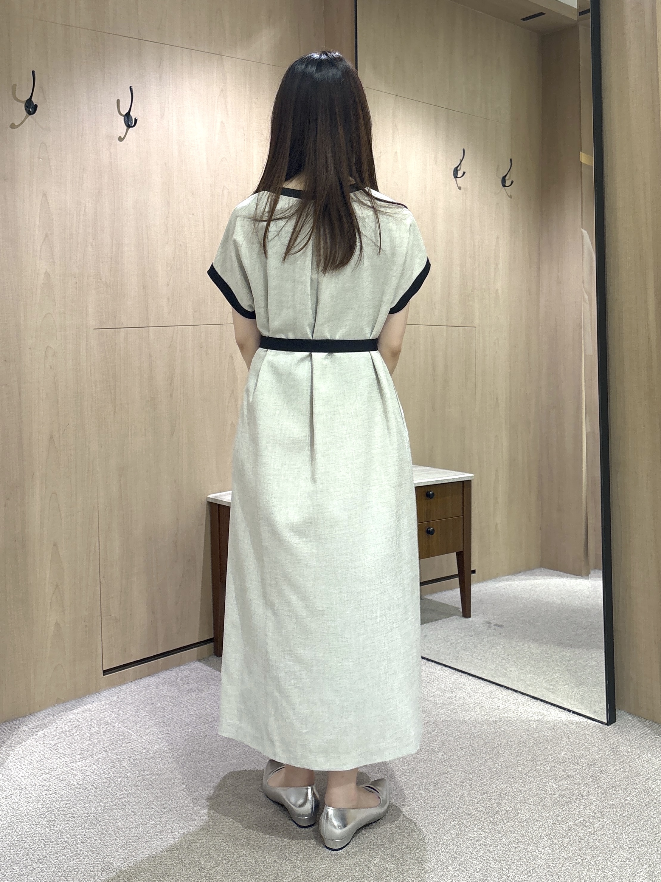 asamiさんの「UNTITLED｜【接触冷感/UVカット/イージーケア】配色ラインワンピース」を使ったコーディネート