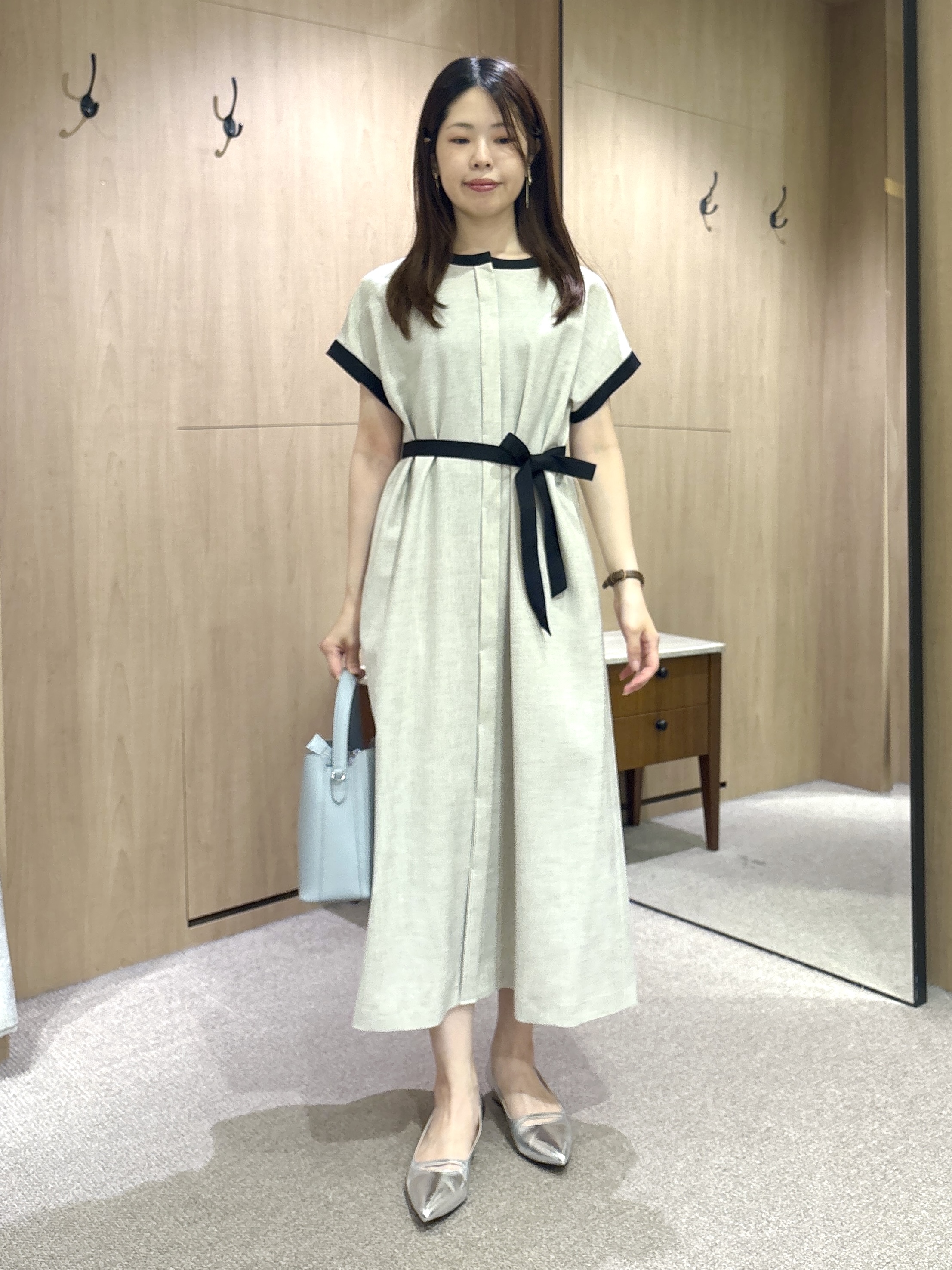 asamiさんの「UNTITLED｜【接触冷感/UVカット/イージーケア】配色ラインワンピース」を使ったコーディネート